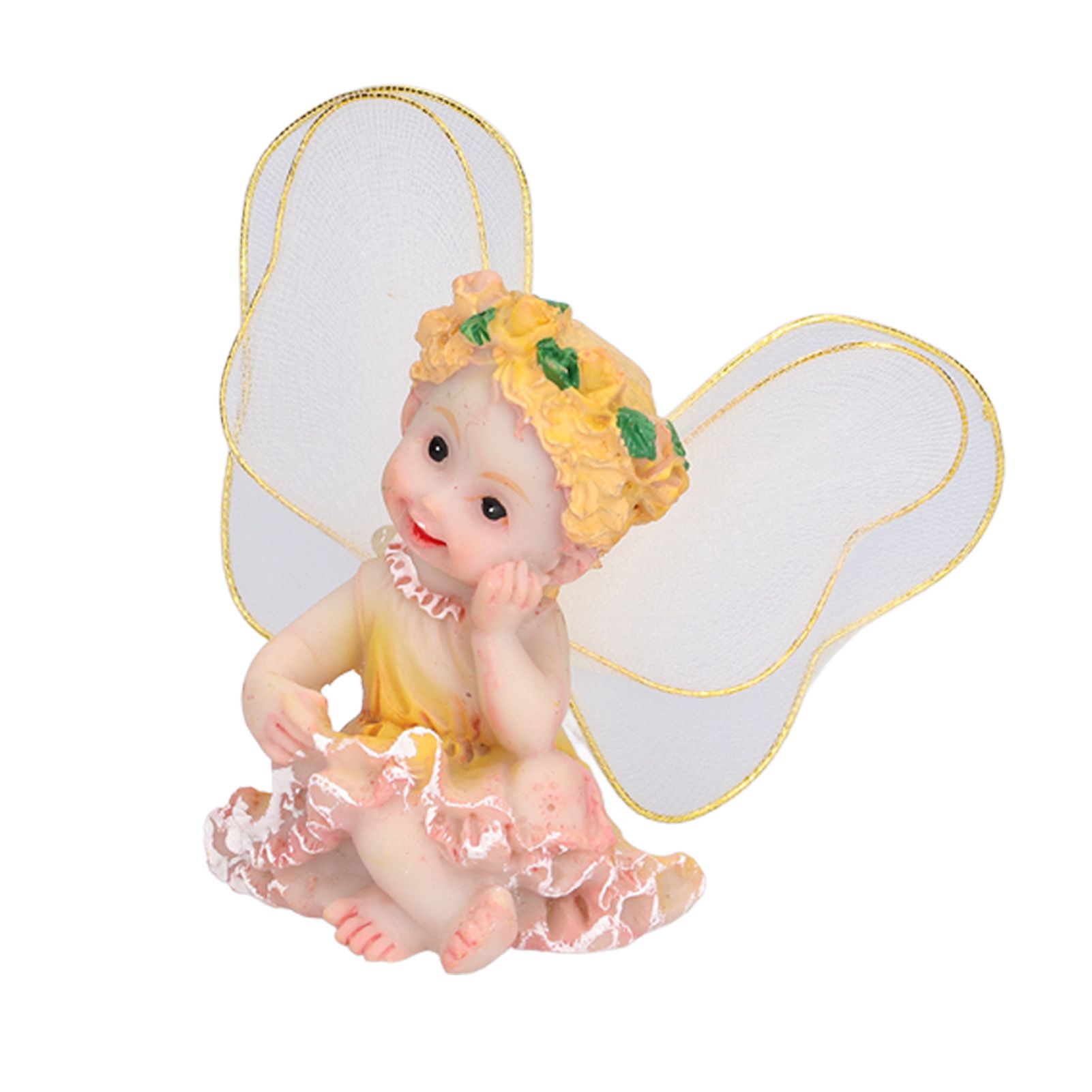 4Pcs Flower Fairies Figurines Garden Home Ornament Fairy Figures Resin Craft view 15