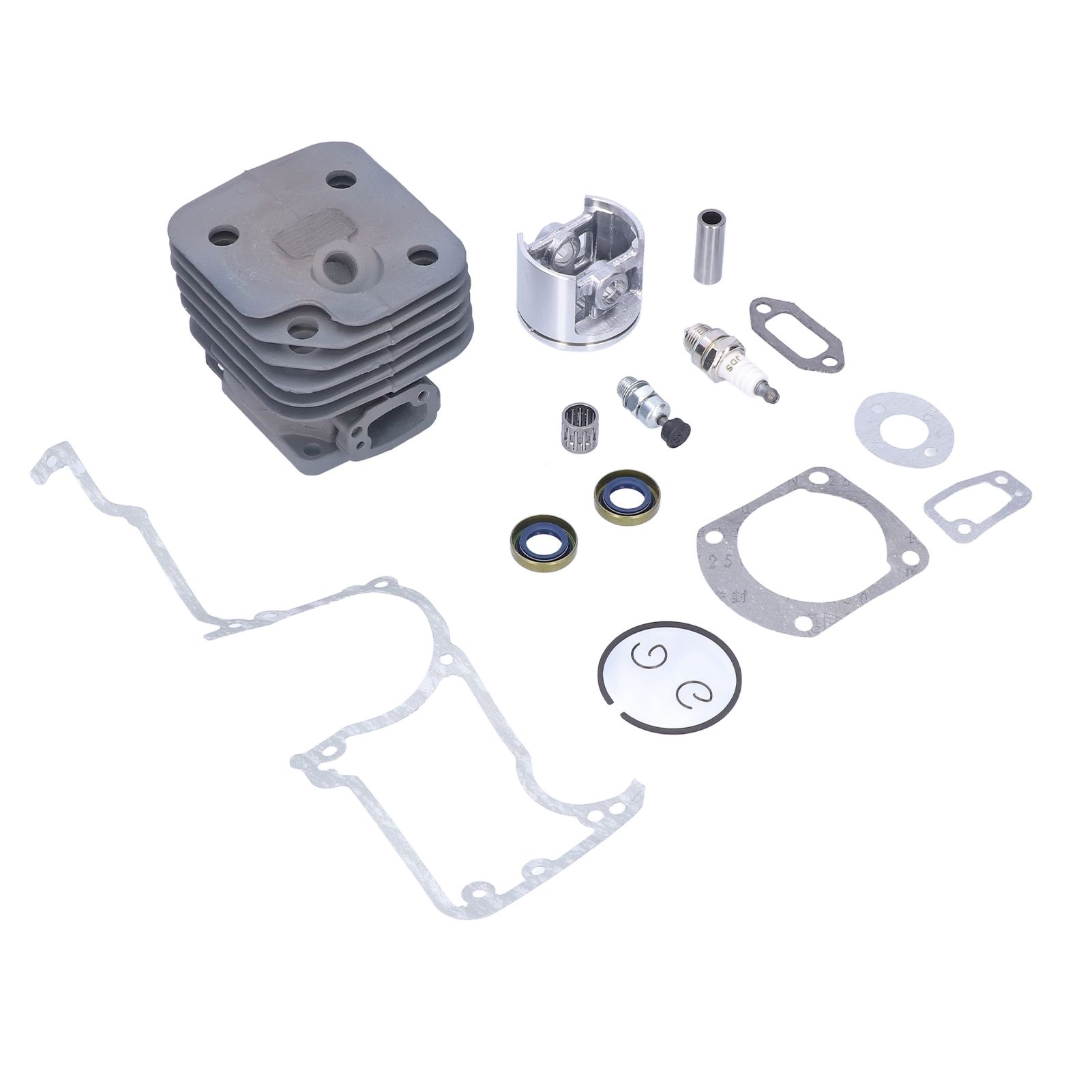 Chainsaw Cylinder Piston Kit Relief Valve Spark Plug 52mm Fit for Husqvarna 61 view 2