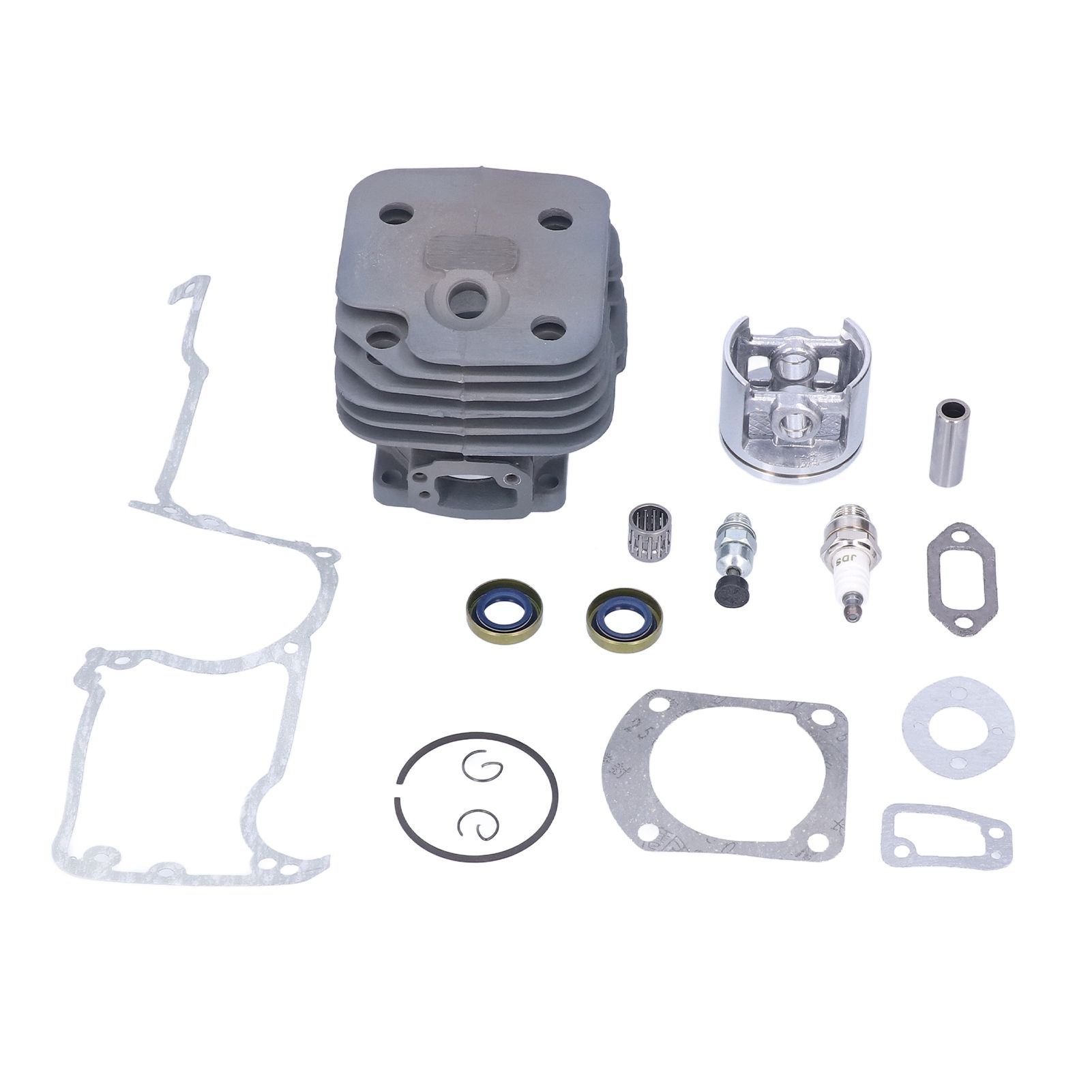 Chainsaw Cylinder Piston Kit Relief Valve Spark Plug 52mm Fit for Husqvarna 61 view 3