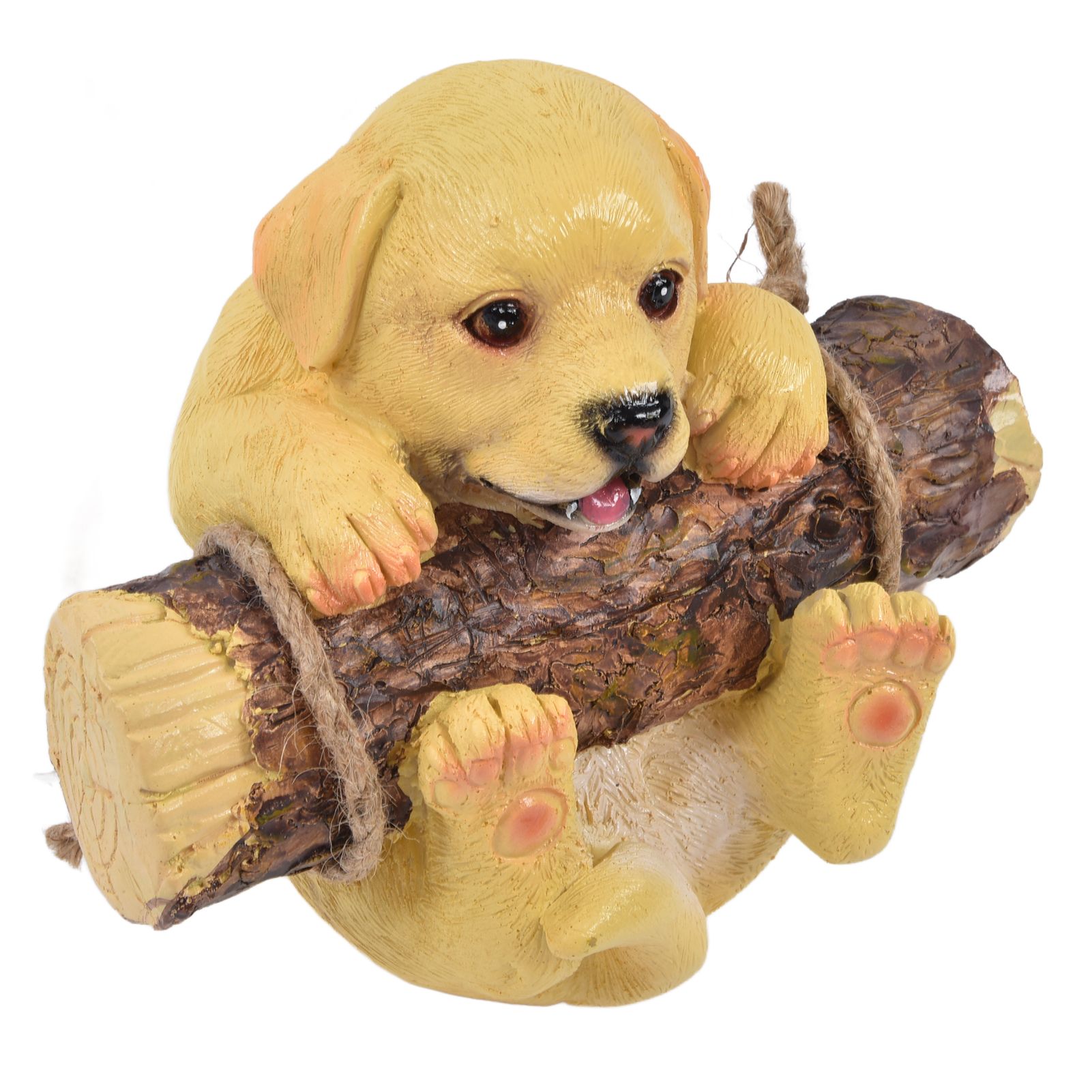 Resin Swinging Puppy Dog Statue Simulation Animal Model Figurine Sculpture view 3