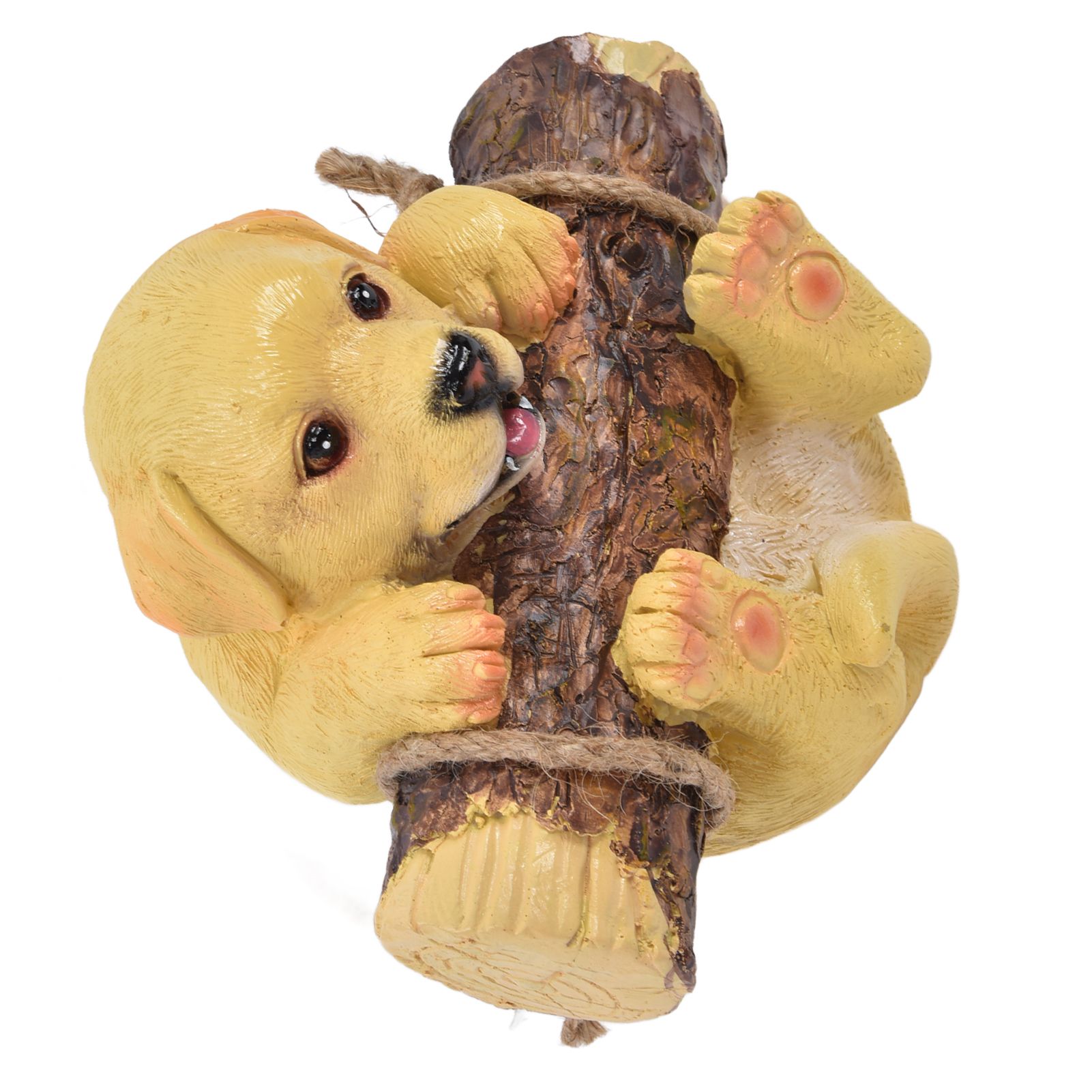 Resin Swinging Puppy Dog Statue Simulation Animal Model Figurine Sculpture view 5