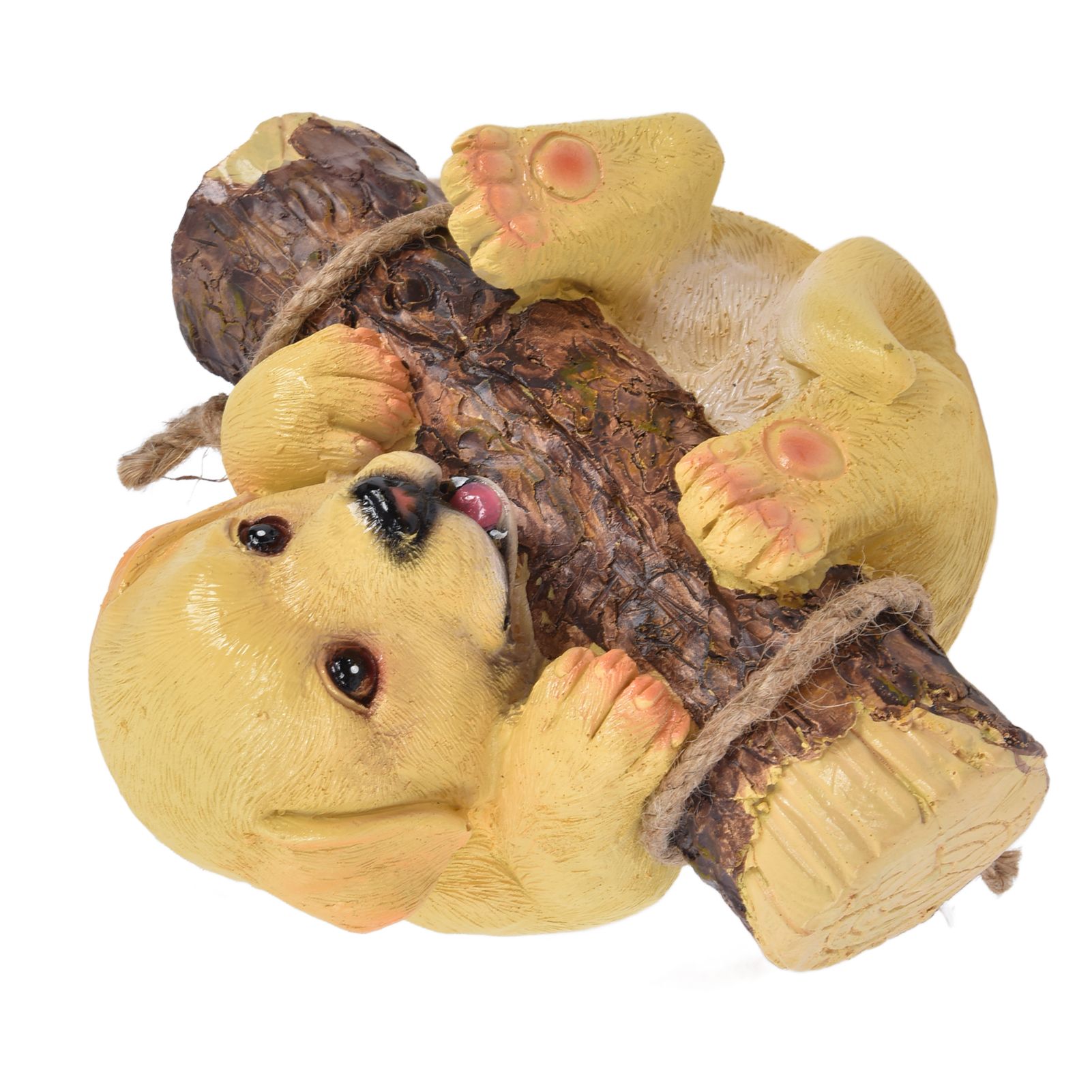 Resin Swinging Puppy Dog Statue Simulation Animal Model Figurine Sculpture view 6