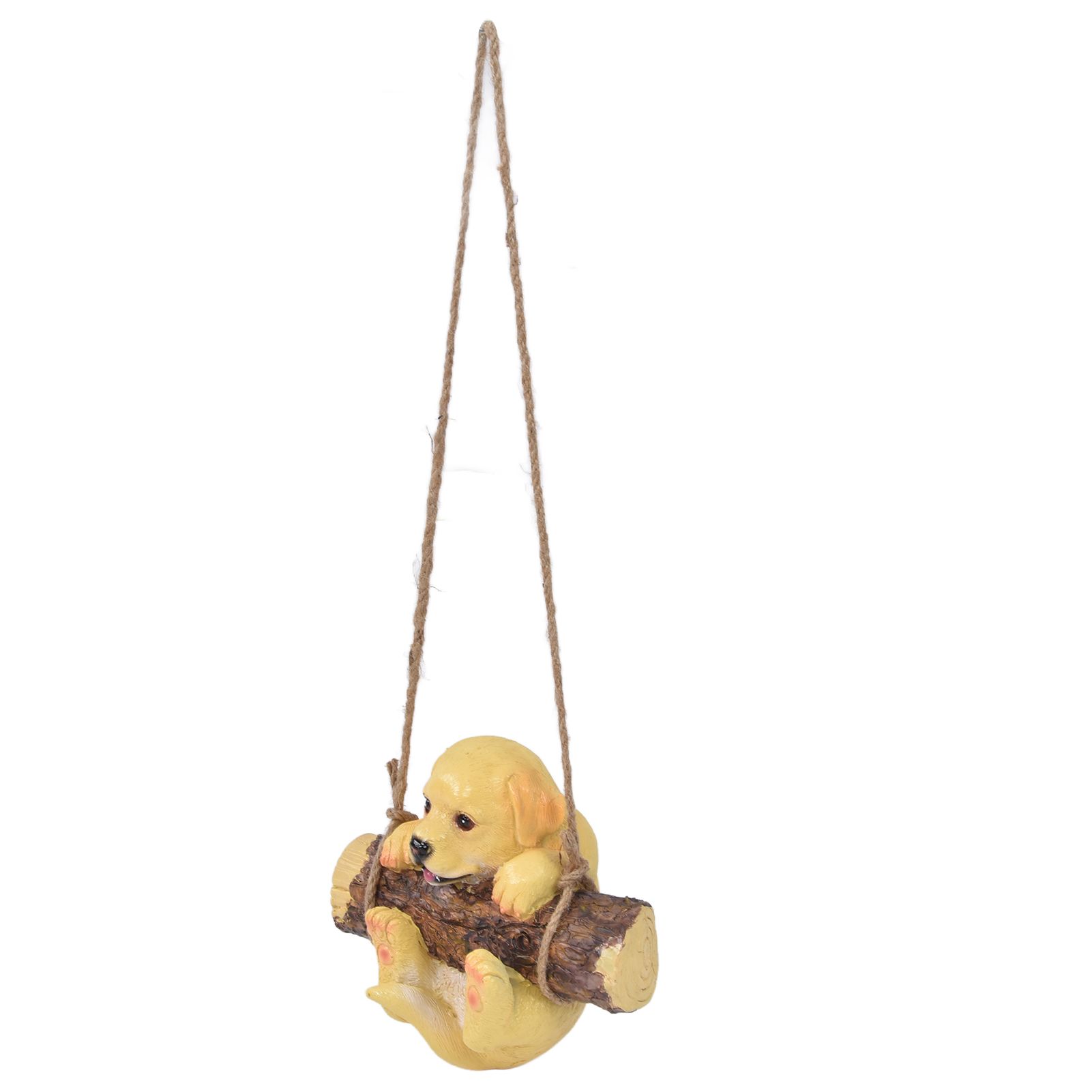 Resin Swinging Puppy Dog Statue Simulation Animal Model Figurine Sculpture view 7