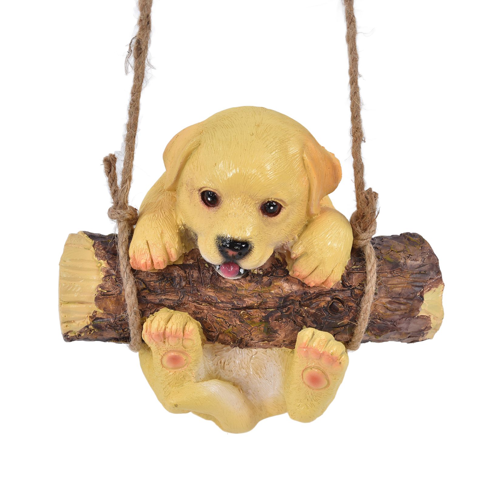Resin Swinging Puppy Dog Statue Simulation Animal Model Figurine Sculpture view 10