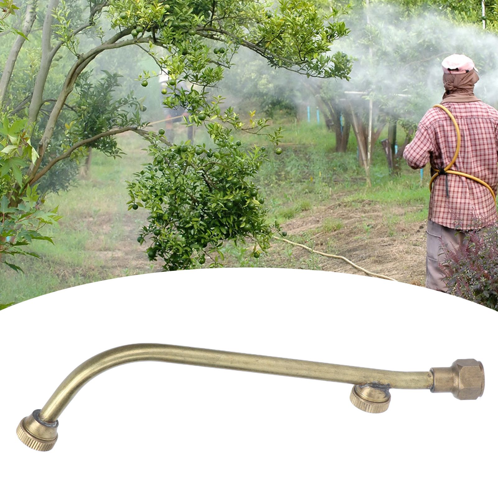Garden Sprayer Nozzle Double Outlets Brass Agricultural Water Mist Atomizing view 11