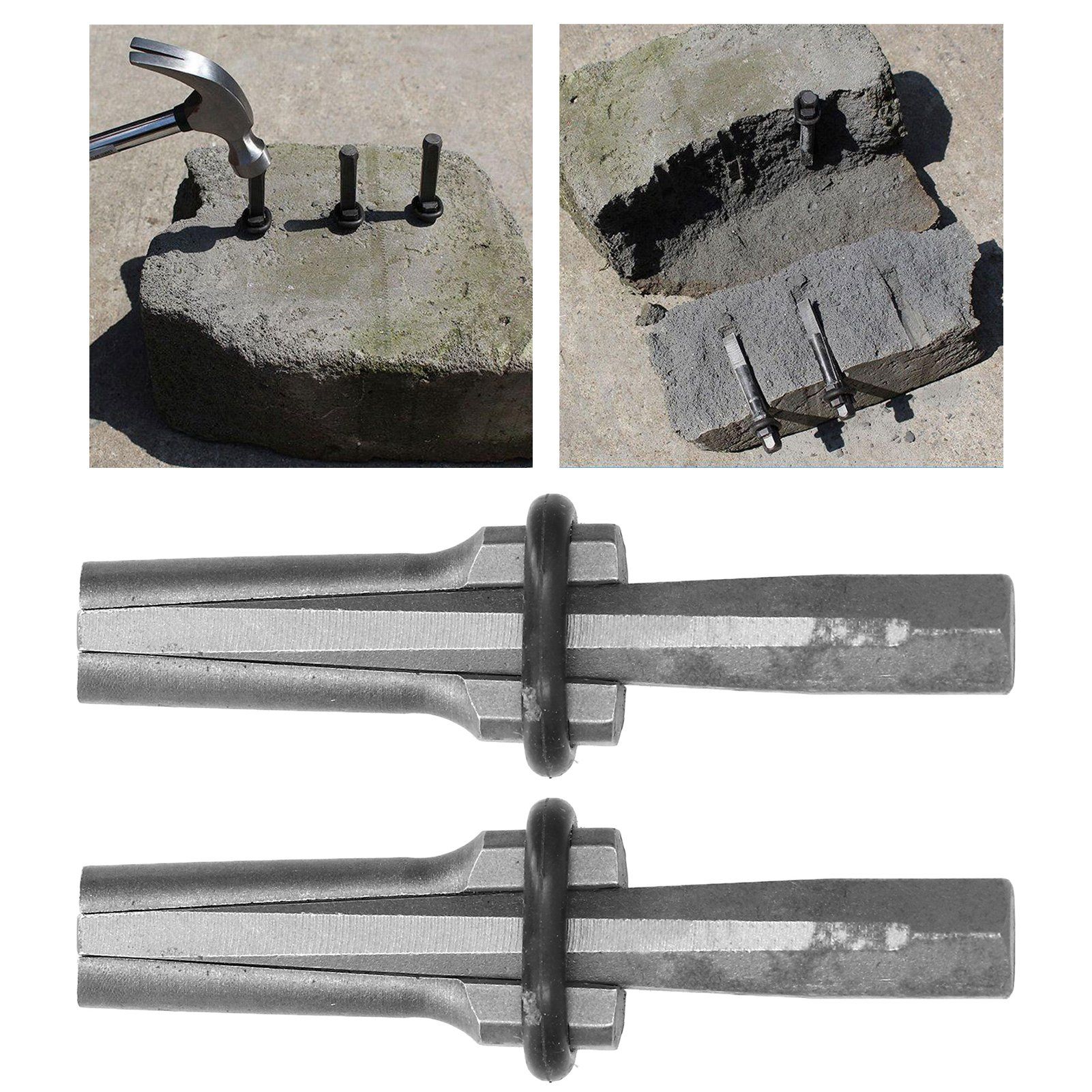 2PCS Heavy Duty Plug Wedges 14mm Stone Splitter High Speed Steel Rock Stone view 11