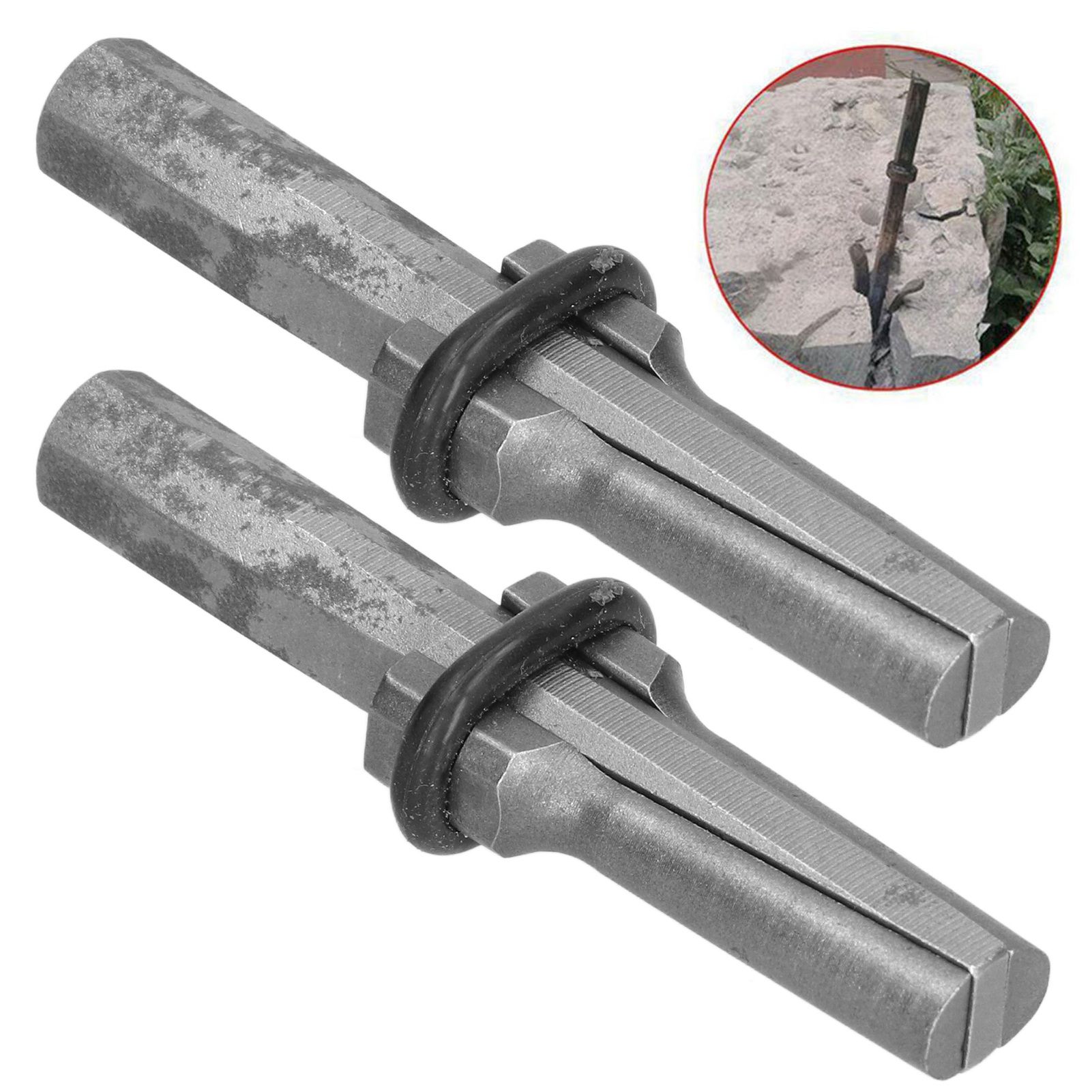 2PCS Heavy Duty Plug Wedges 14mm Stone Splitter High Speed Steel Rock Stone view 12
