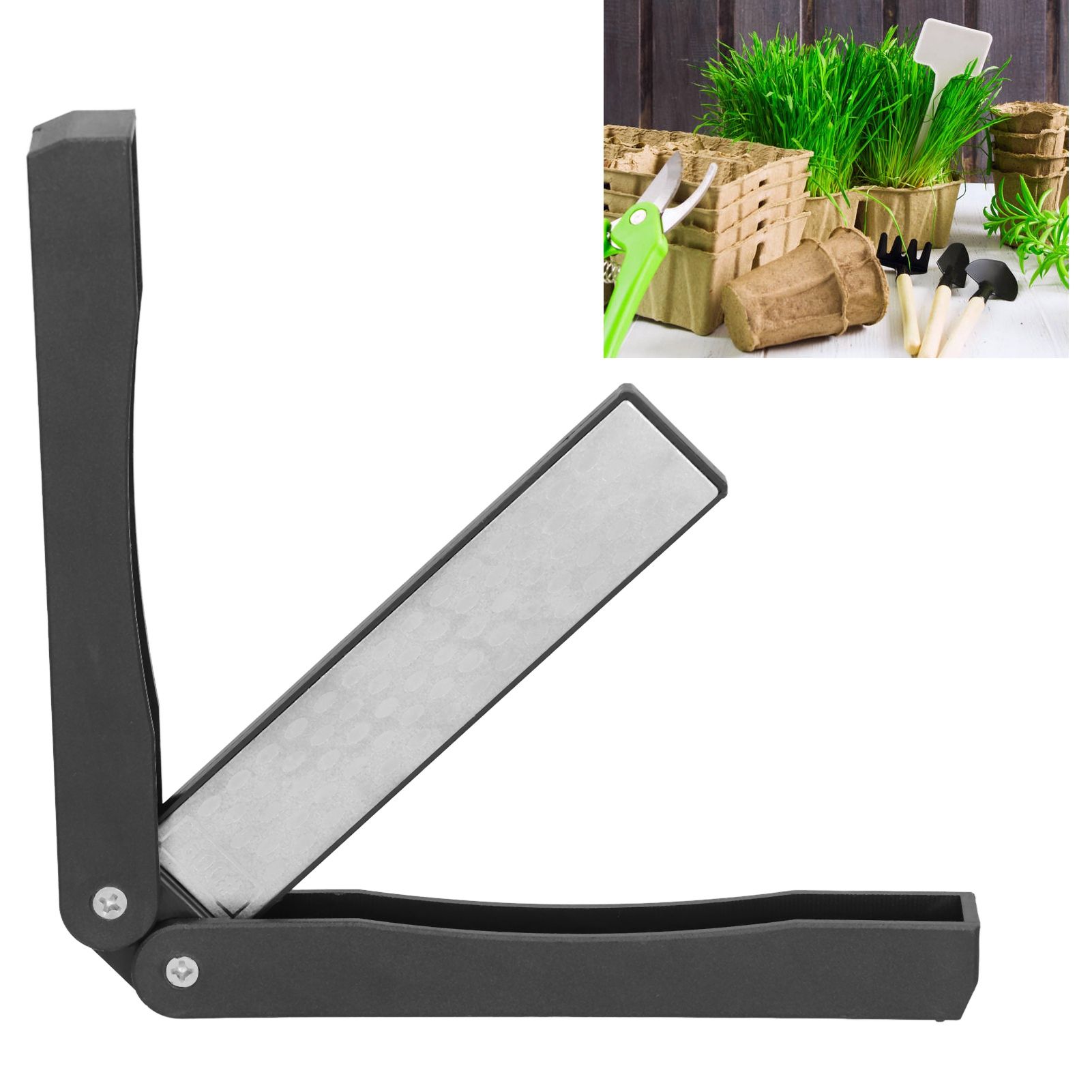 Knife Sharpener Double Sides Fan Shape Folding Mini Portable Whetstone for view 12