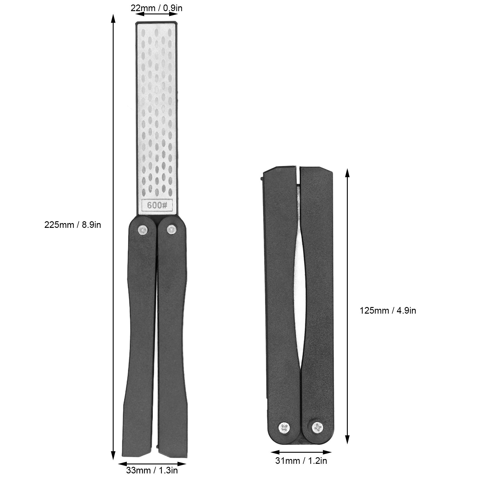 Knife Sharpener Double Sides Fan Shape Folding Mini Portable Whetstone for view 15