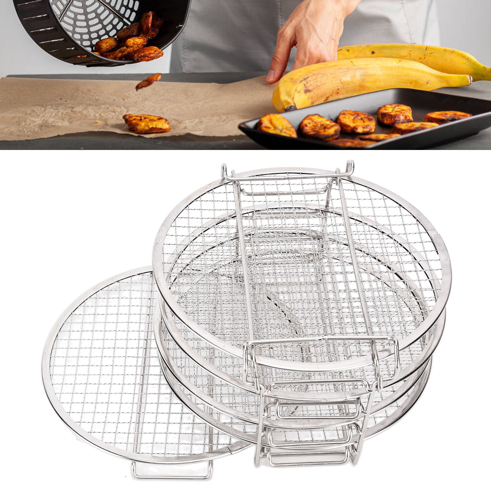 Stackable Dehydrator Rack Stainless Steel Drying Rack with Anti Scalding view 12