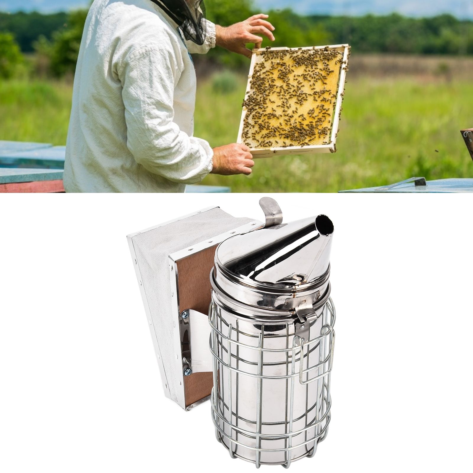 Beekeeping Starters Kit Beehive Smoker Wire Embedder Scraper Bee Brush view 11