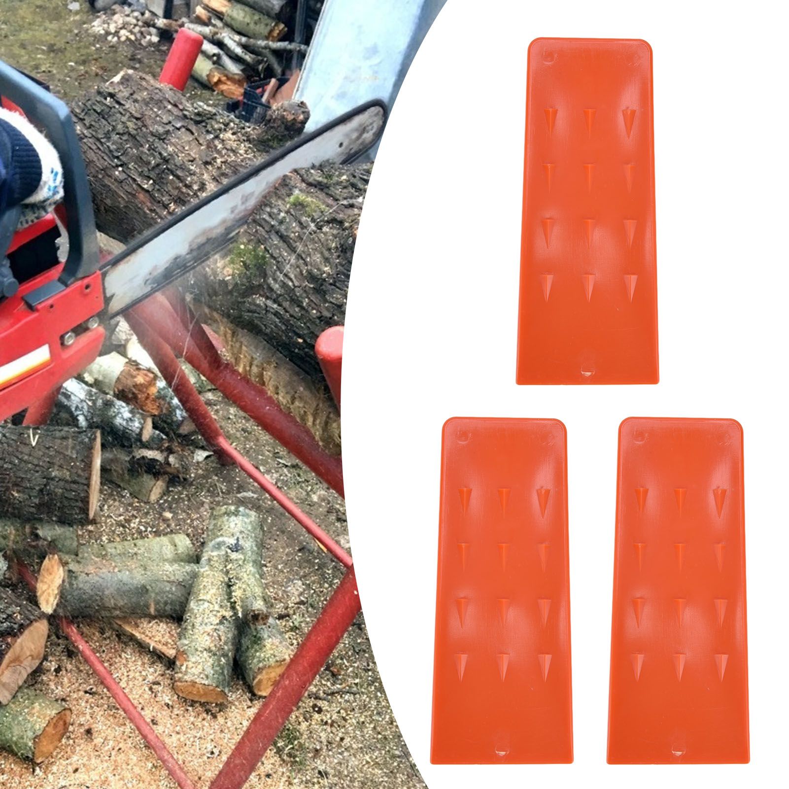 3pcs 8in Felling Wedges Spiked Plastic Safe Logging Tools for Chainsaws Tree view 12