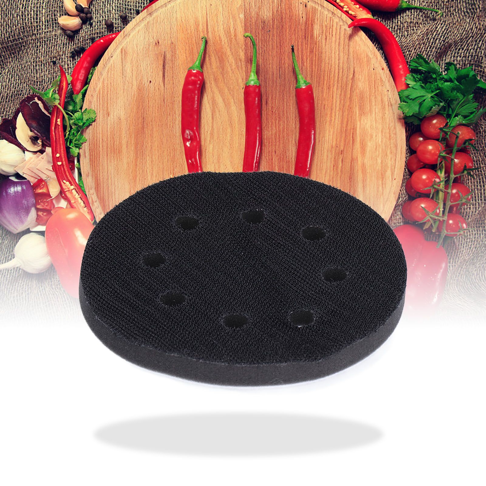5 Inch 8 Holes Hook and Loop Soft Sponge Cushion Density Interface Pads for view 12
