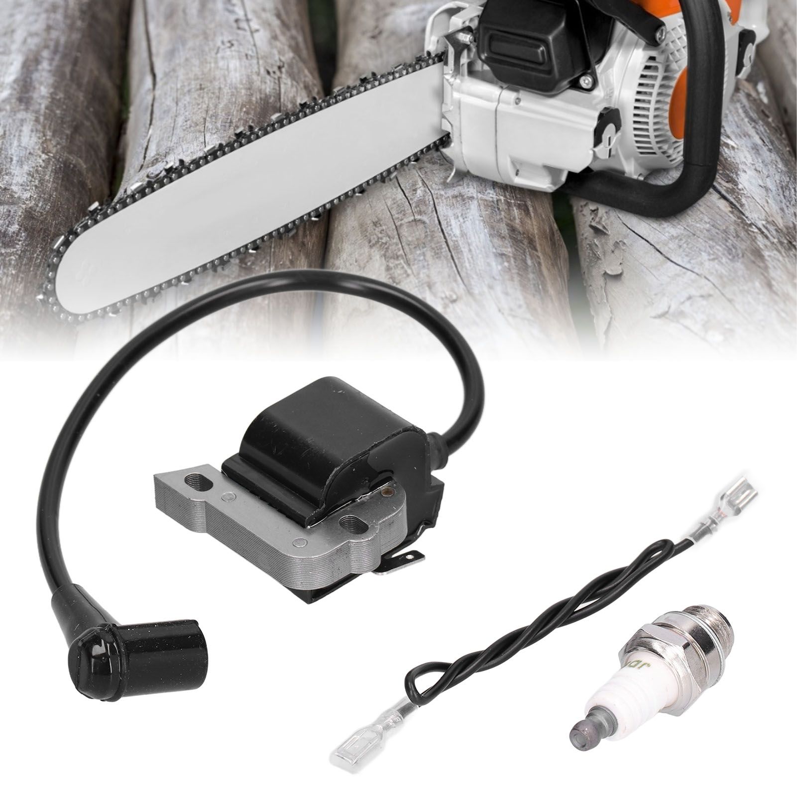 Ignition Coil Module with Spark Plug Suitable for JONSERED Chain Saw 450 455 view 12