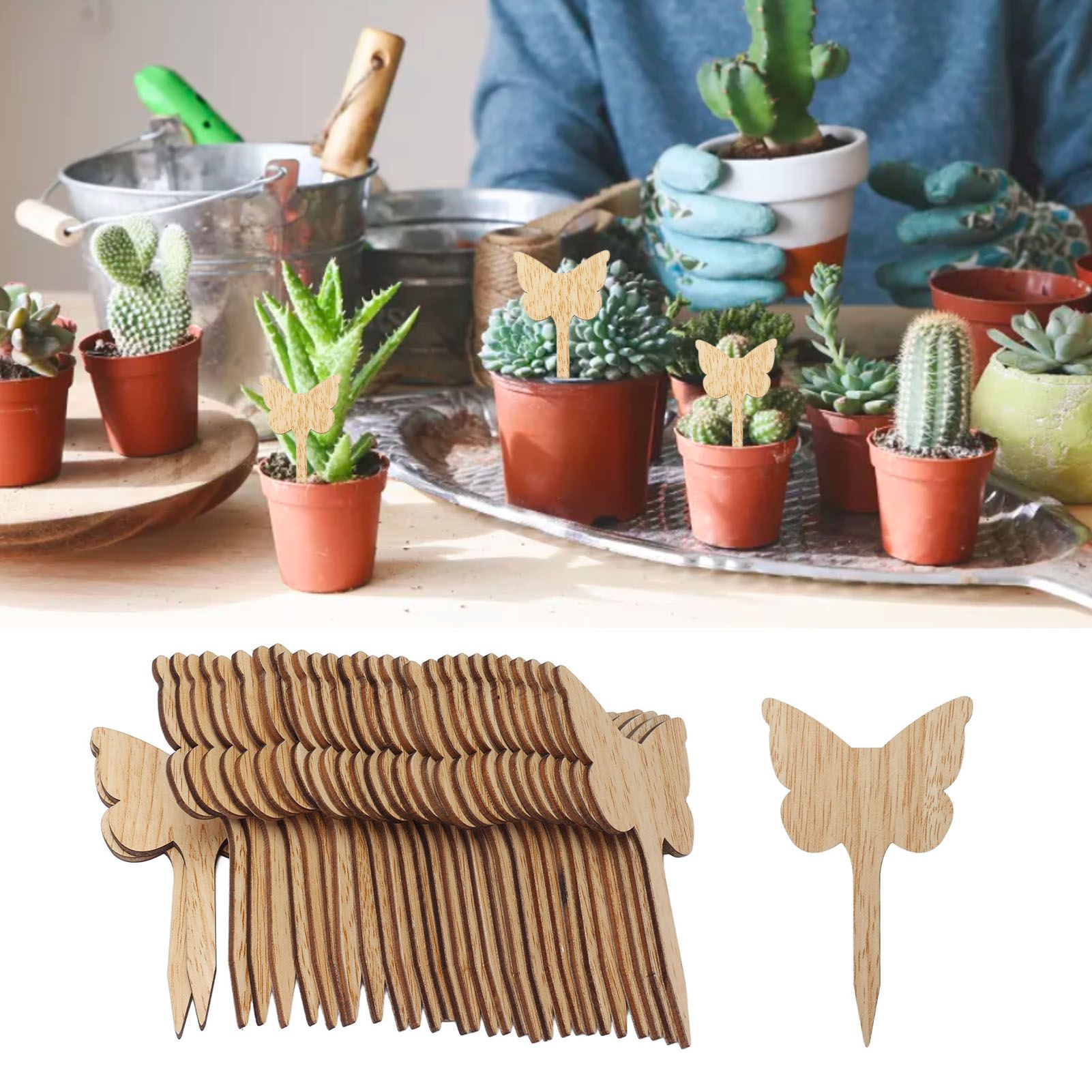 30PCS Plant Label Wood Plant Tag Eco Friendly Garden Flower Potted Plant Sign view 11