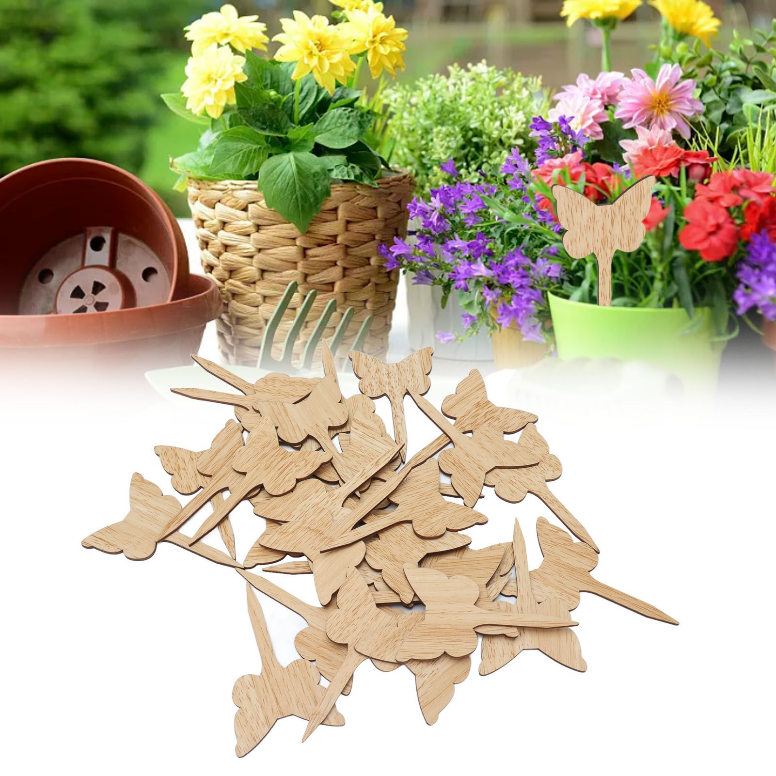 30PCS Plant Label Wood Plant Tag Eco Friendly Garden Flower Potted Plant Sign view 12