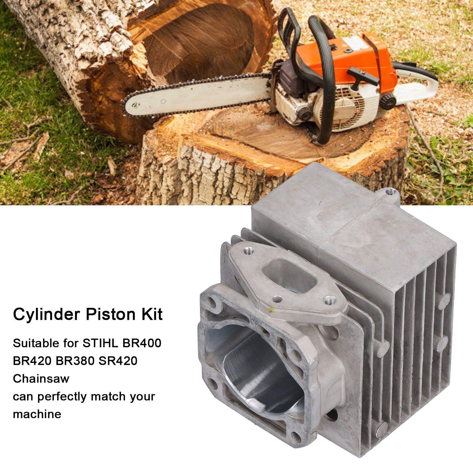 46MM Cylinder Piston Set for STIHL BR400 BR420 BR380 SR420 Chainsaw 4203 020 1201 view 14