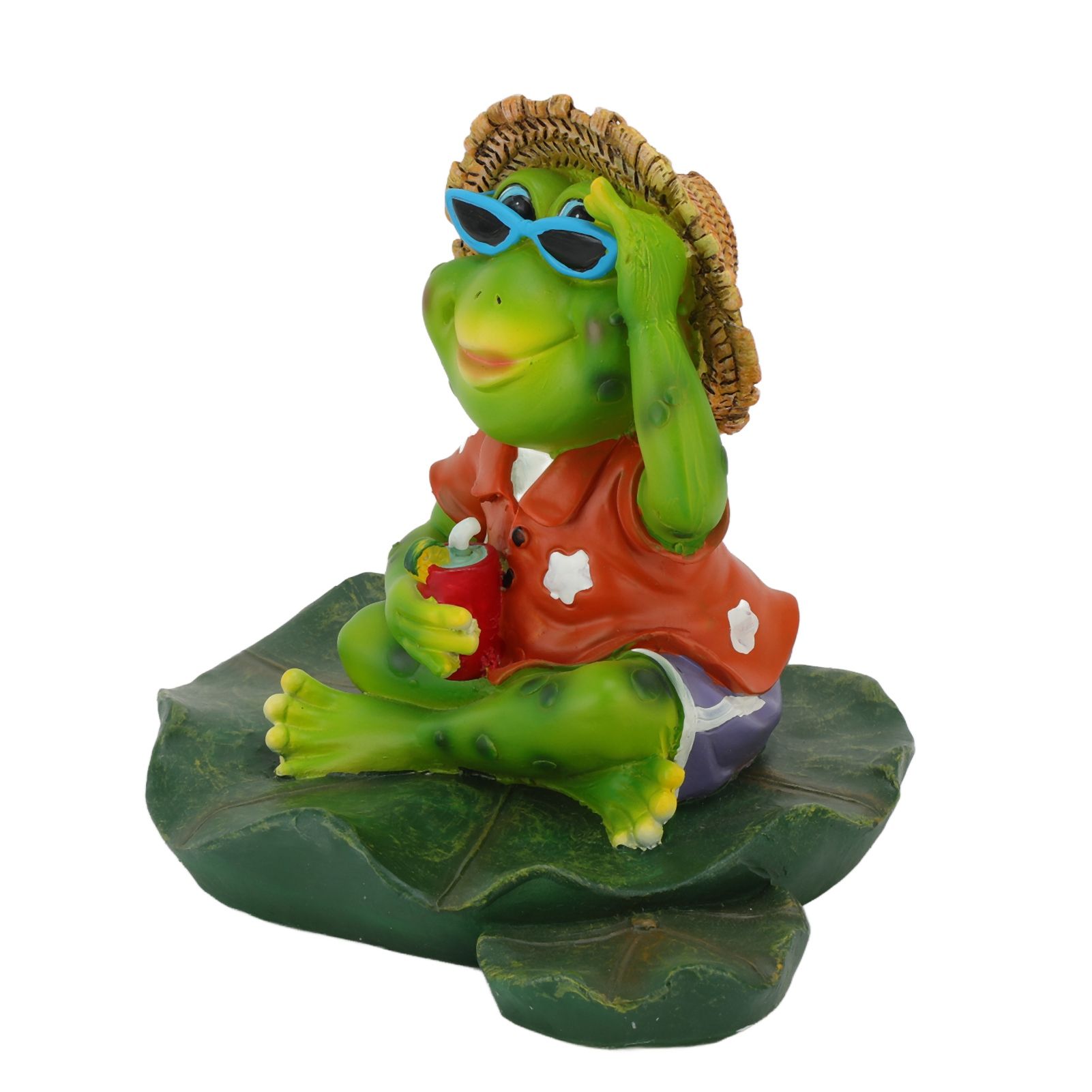 Floating Frog Statue Cute Resin Frog Sculpture Garden Ornament for Outdoor view 2