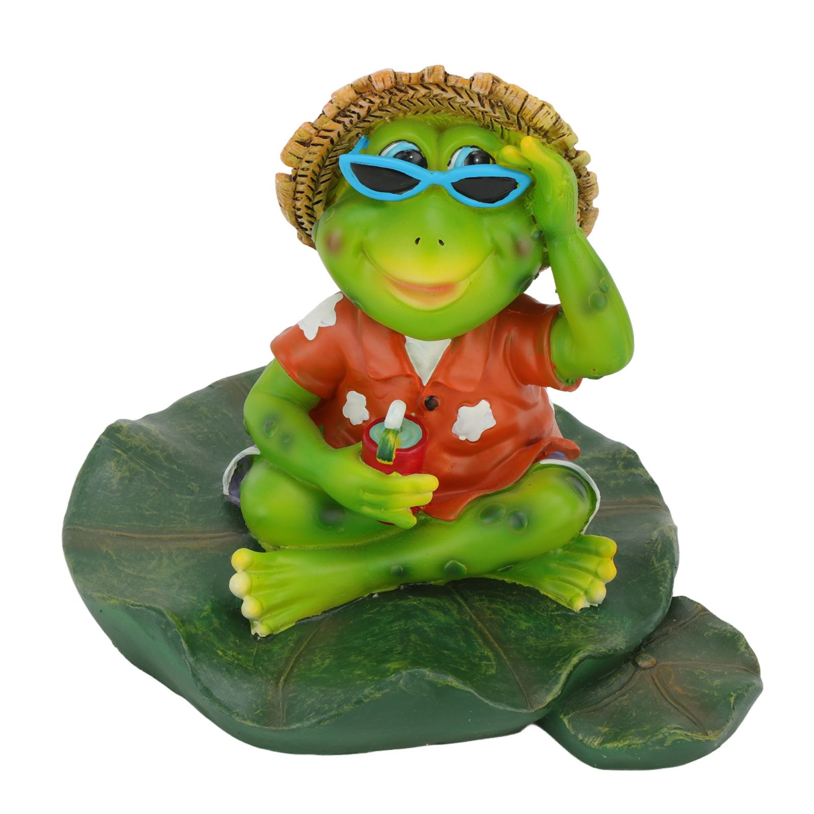 Floating Frog Statue Cute Resin Frog Sculpture Garden Ornament for Outdoor view 3