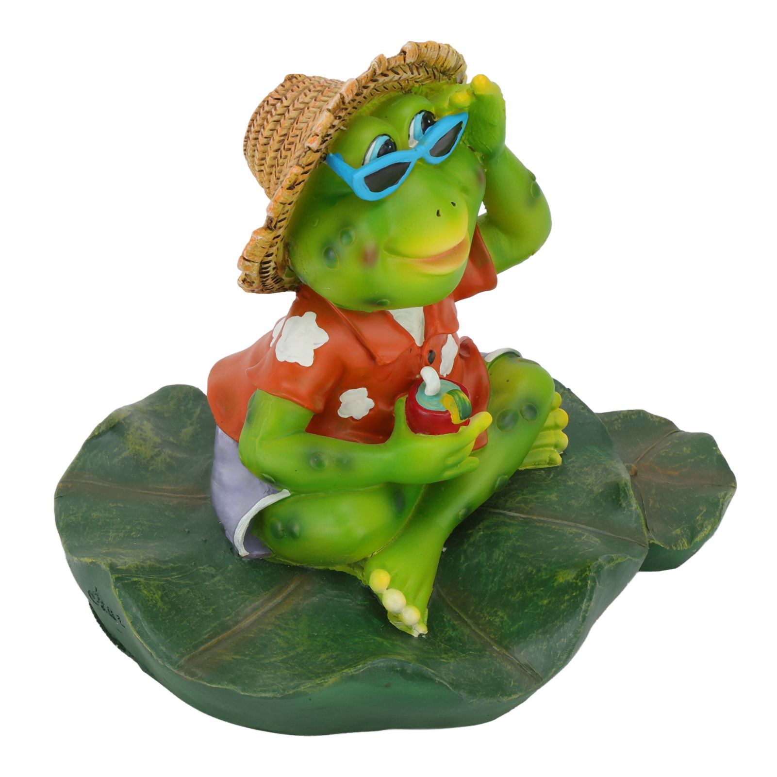 Floating Frog Statue Cute Resin Frog Sculpture Garden Ornament for Outdoor view 4
