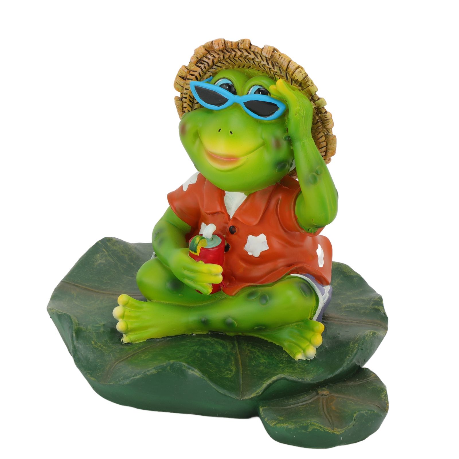 Floating Frog Statue Cute Resin Frog Sculpture Garden Ornament for Outdoor view 5