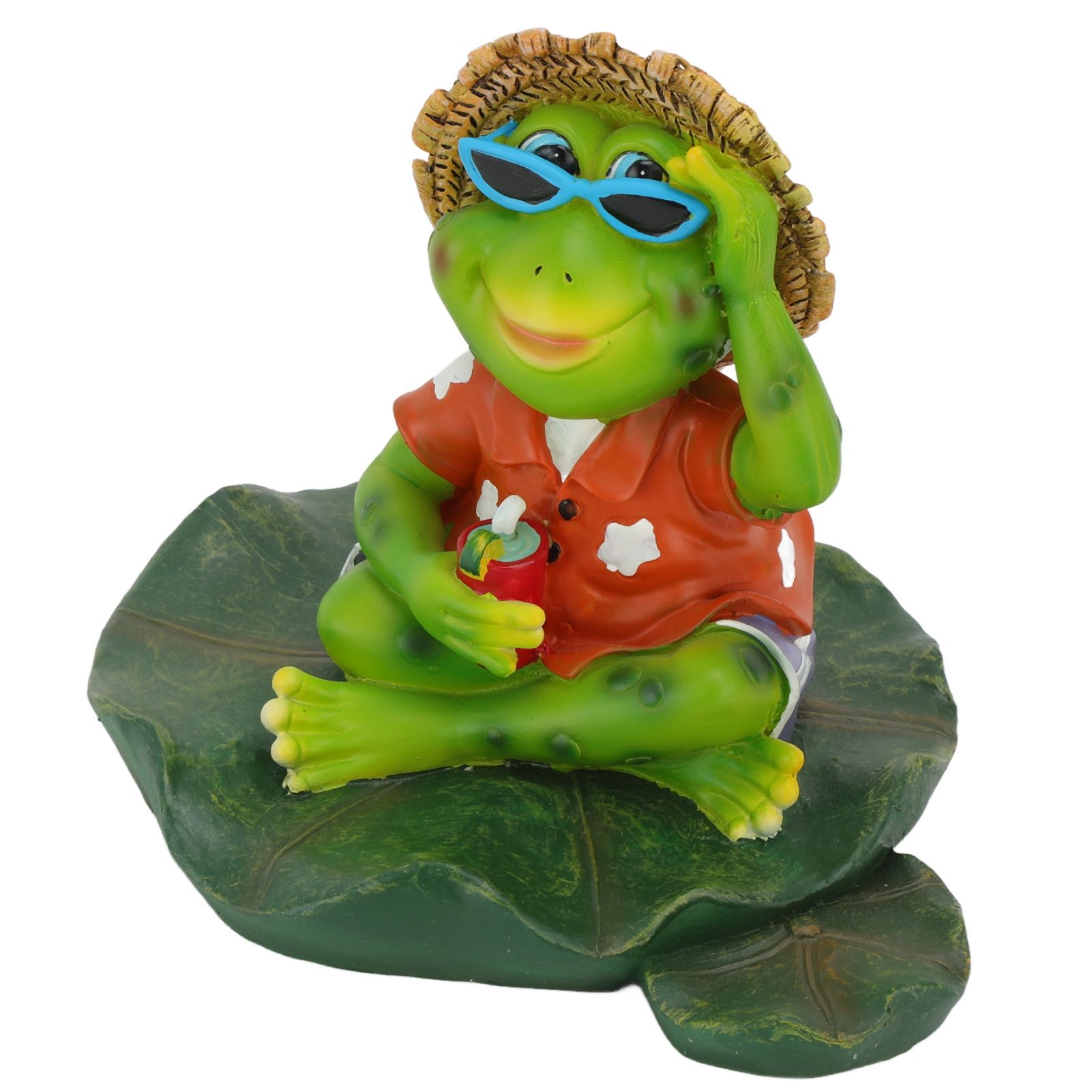 Floating Frog Statue Cute Resin Frog Sculpture Garden Ornament for Outdoor view 6