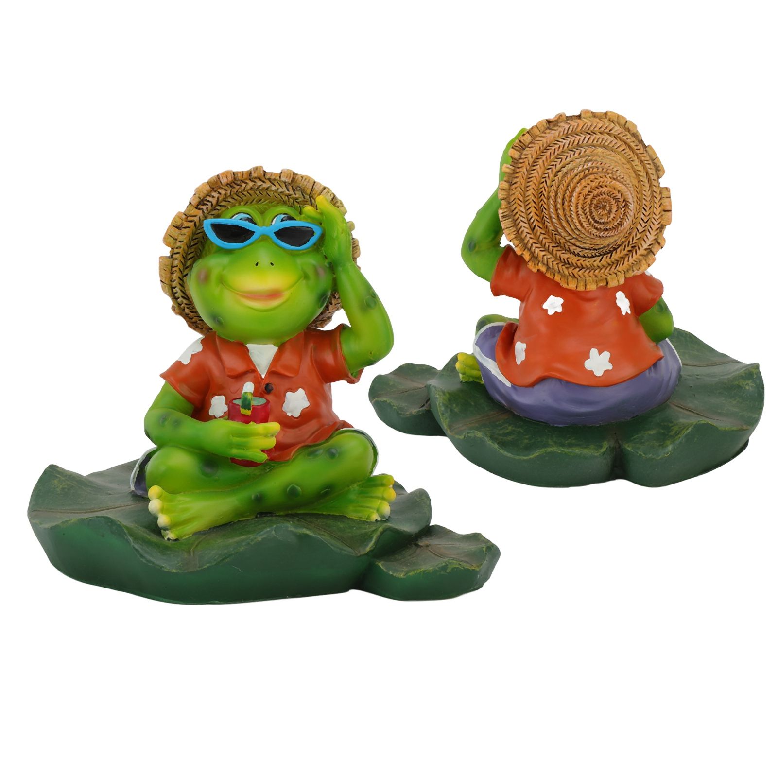 Floating Frog Statue Cute Resin Frog Sculpture Garden Ornament for Outdoor view 7