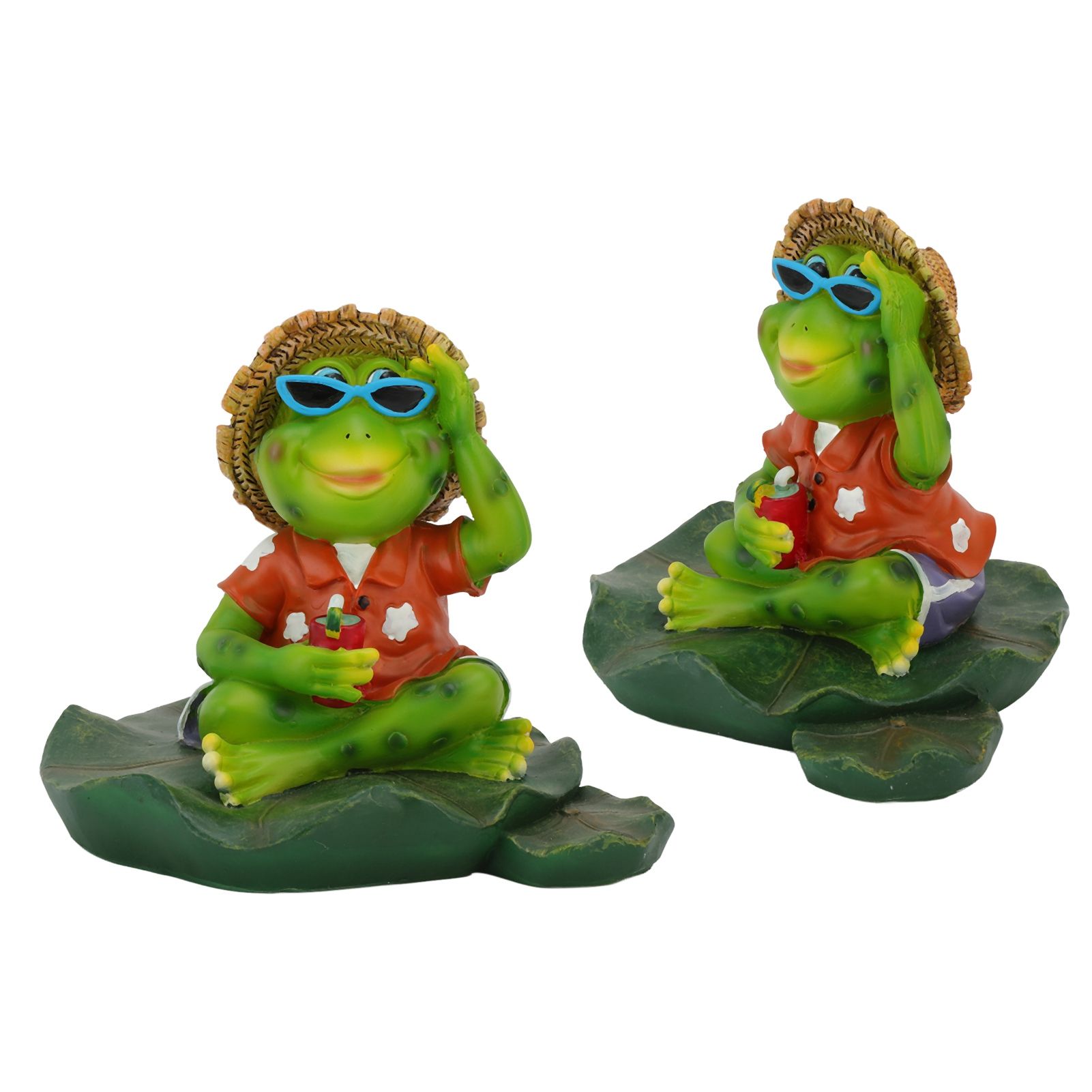 Floating Frog Statue Cute Resin Frog Sculpture Garden Ornament for Outdoor view 8