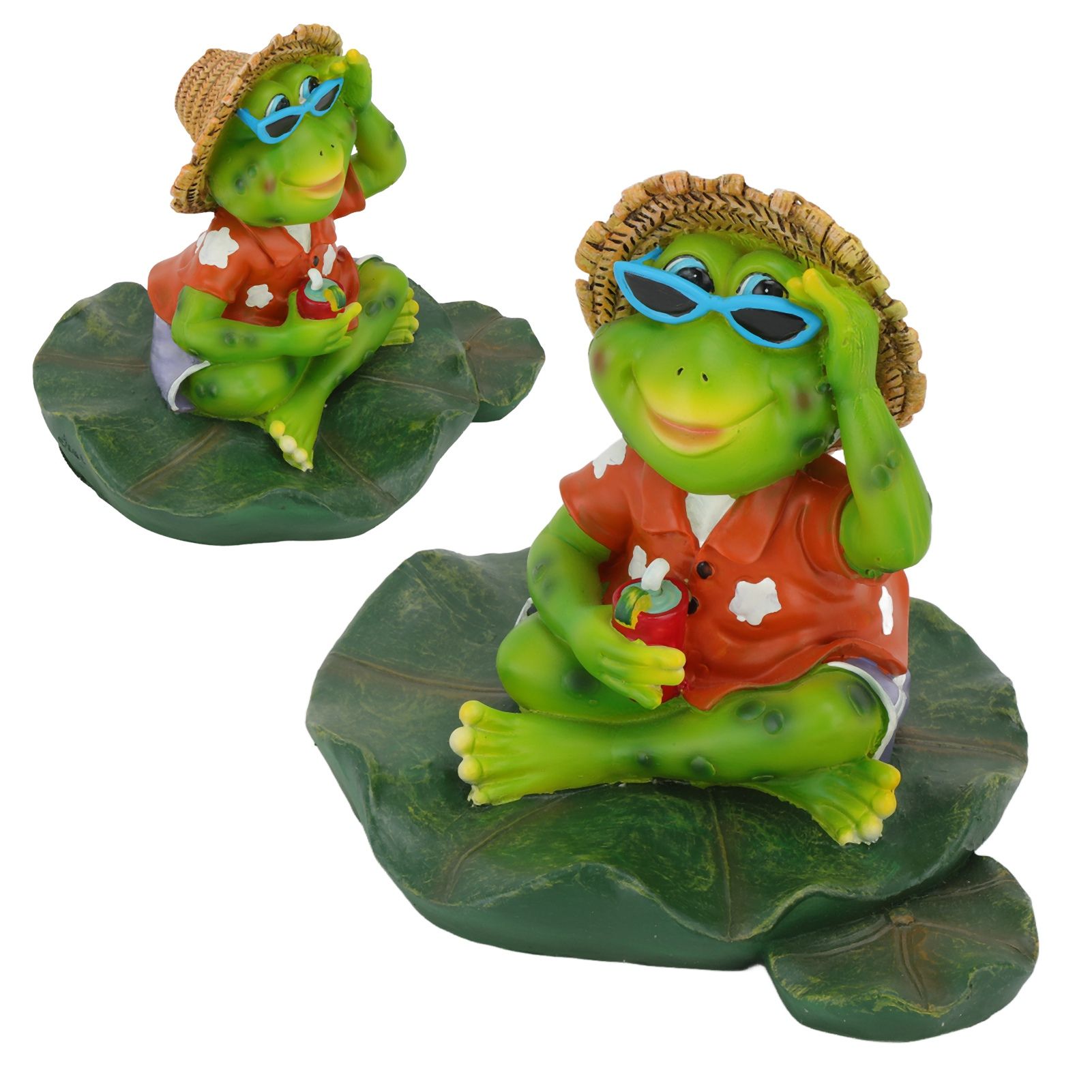 Floating Frog Statue Cute Resin Frog Sculpture Garden Ornament for Outdoor view 9
