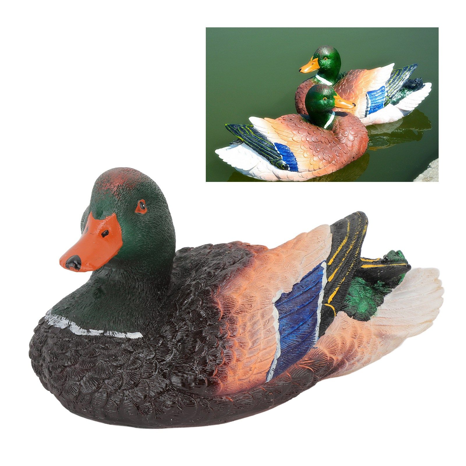 Simulation Water Floating Duck Sculpture Ornament Synthetic Resin Artware view 11