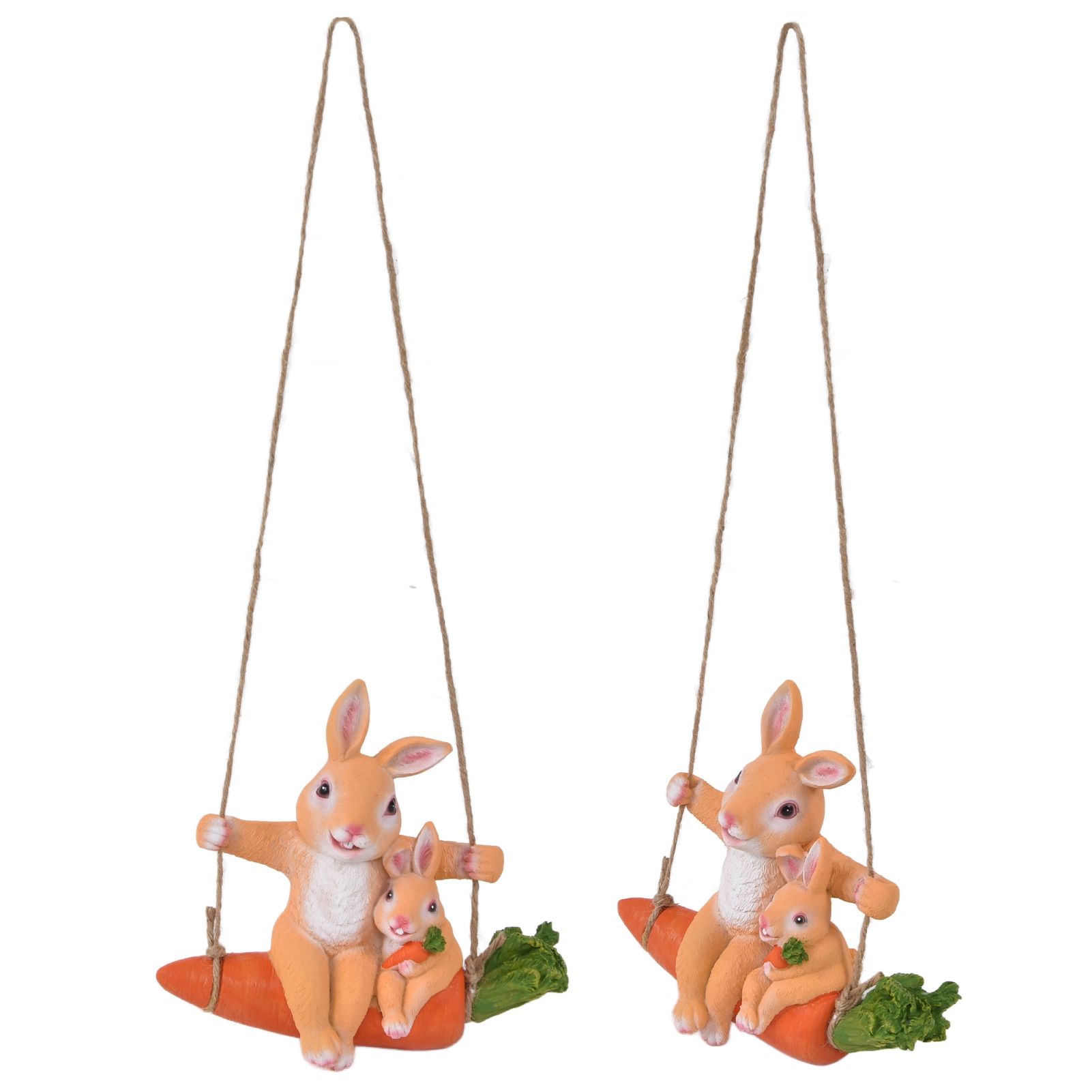 Gardening Pendant Rabbits Pattern Exquisitely Carved Romantic Feel Home Decoration view 7