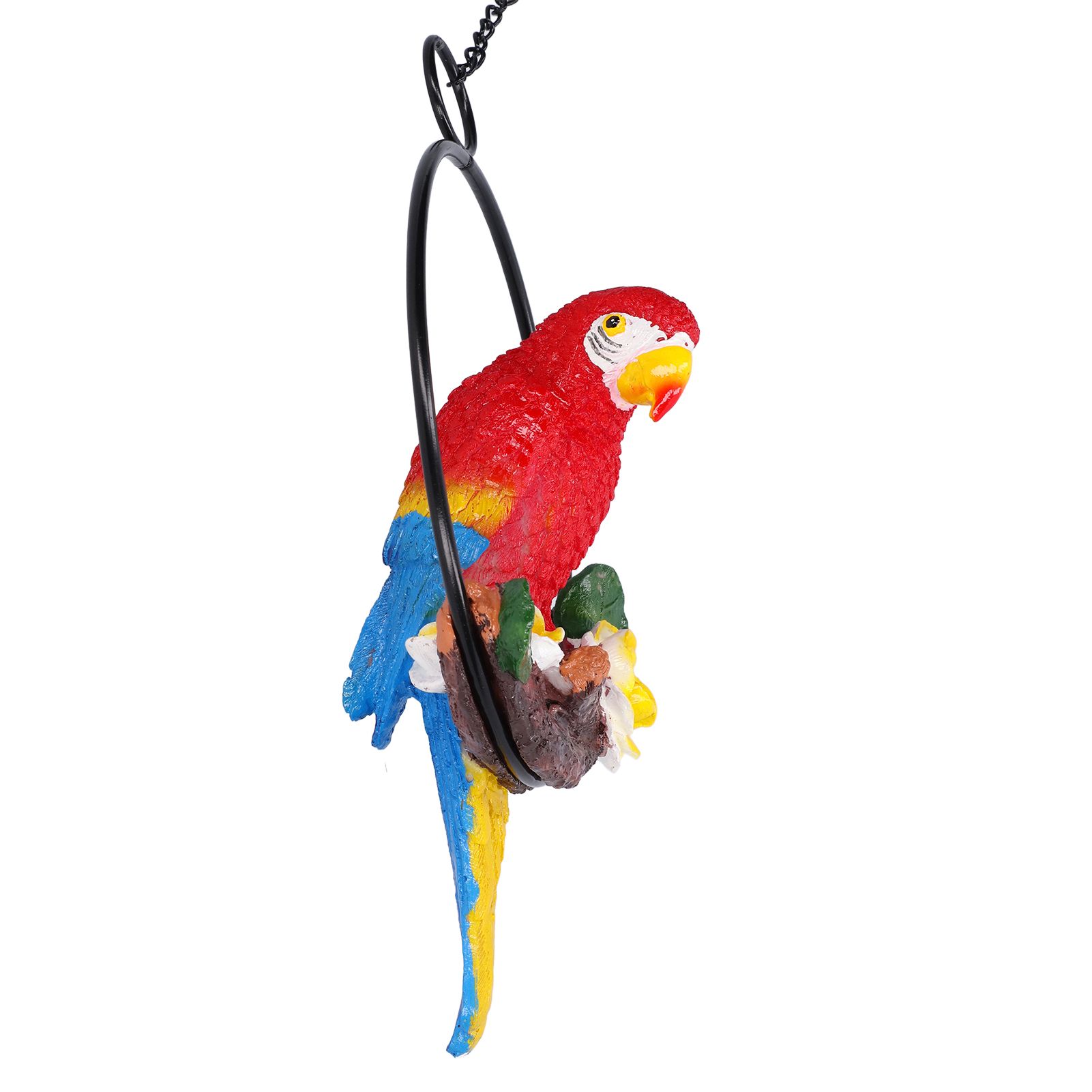 Macaw Garden Pendant Synthetic Resin Hanging Ring Parrots Sculpture for view 9