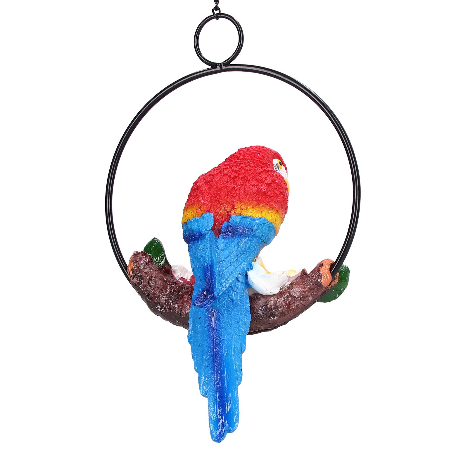 Macaw Garden Pendant Synthetic Resin Hanging Ring Parrots Sculpture for view 10