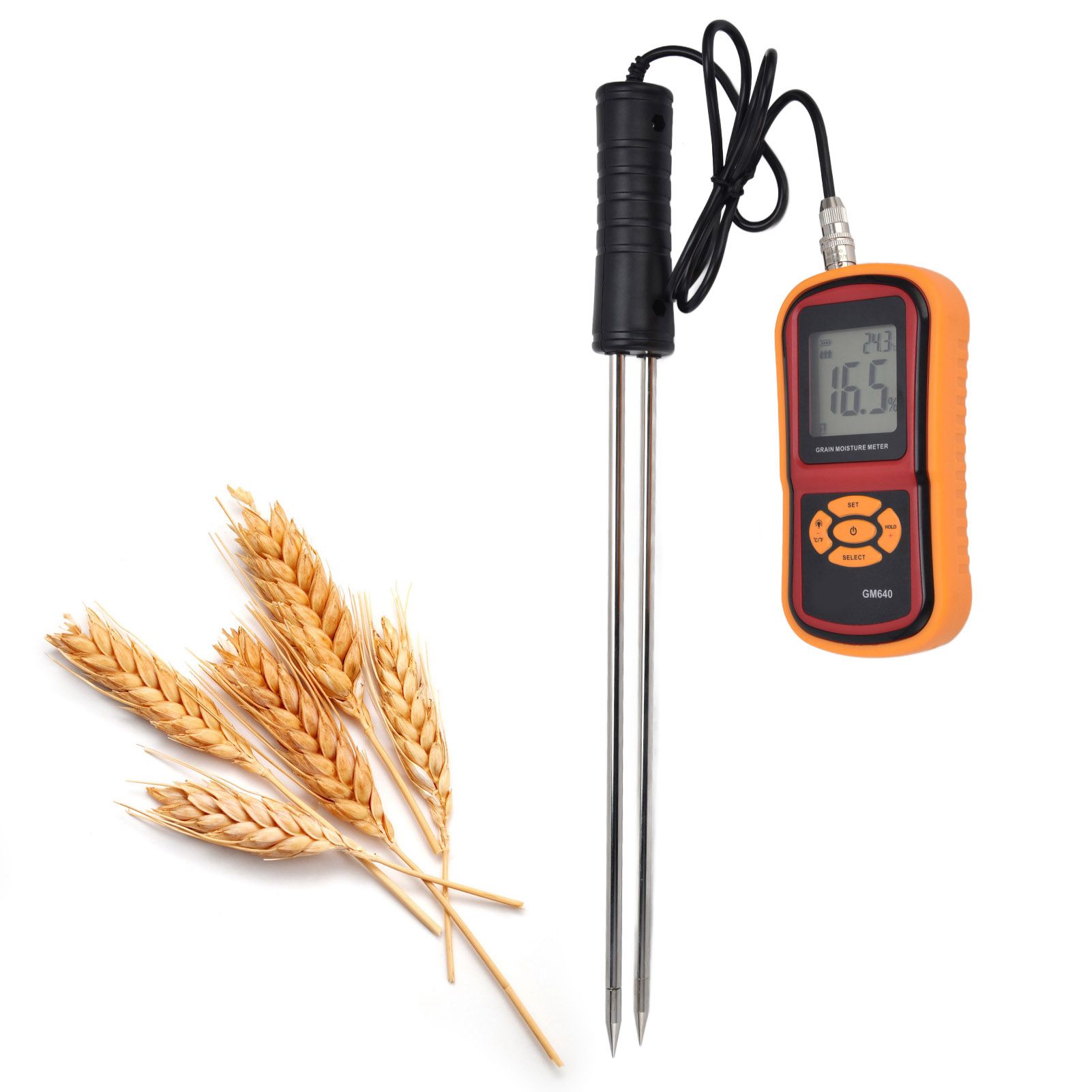 Digital Moisture Detector Portable Grain Moisture Meter LCD Hygrometer view 11
