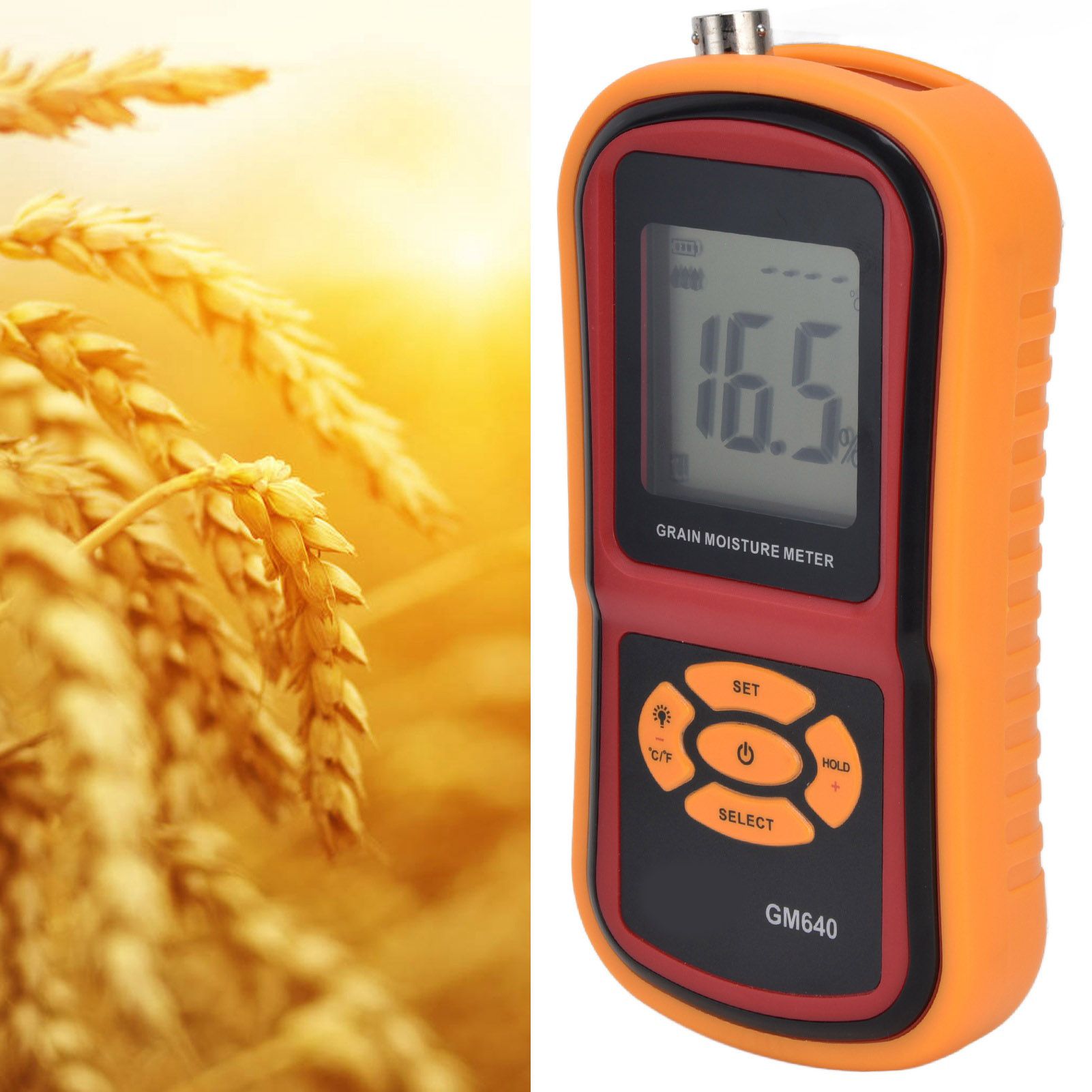 Digital Moisture Detector Portable Grain Moisture Meter LCD Hygrometer view 12