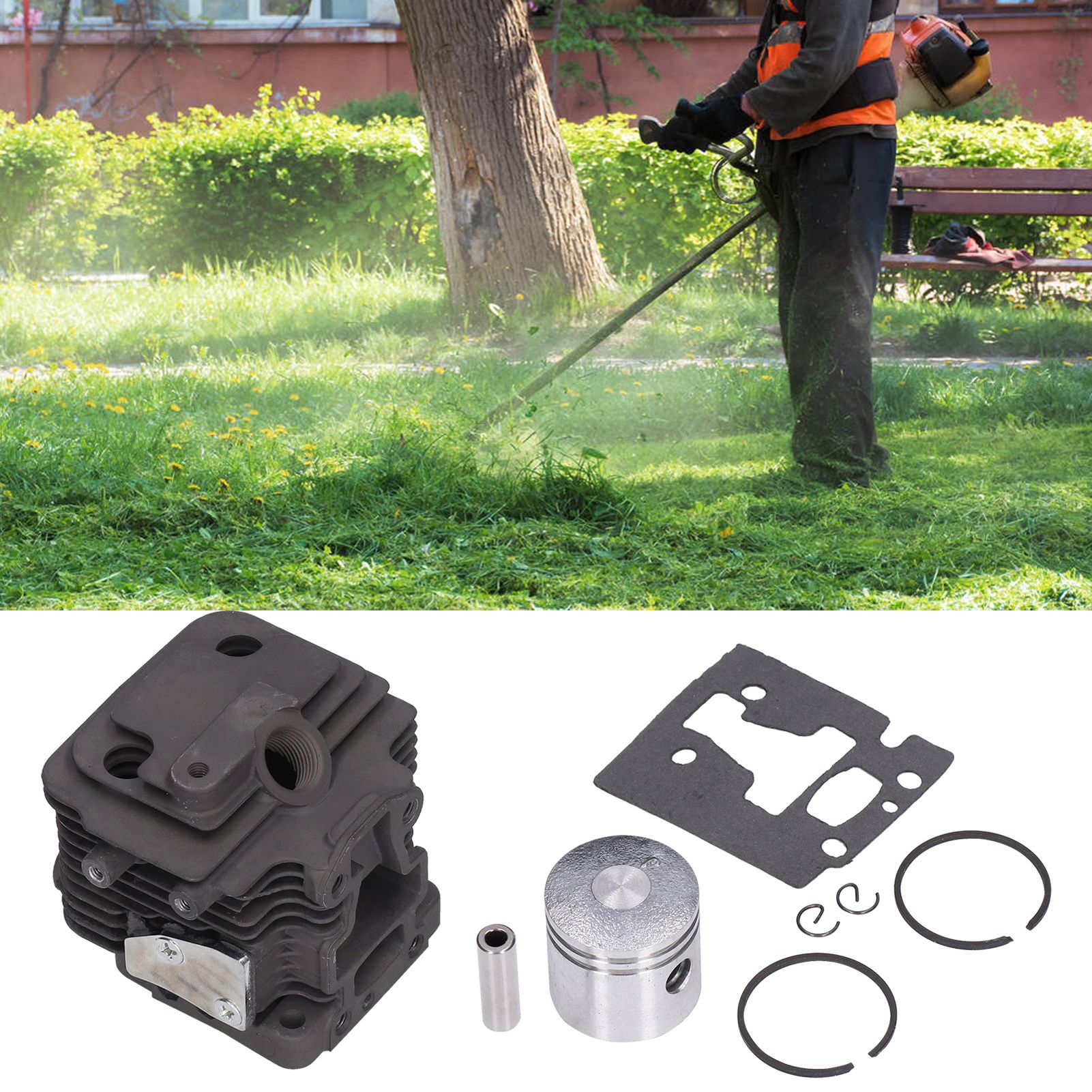 32mm Cylinder Piston Kit Garden Brush Cutter Cylinder Piston Assembly with view 12
