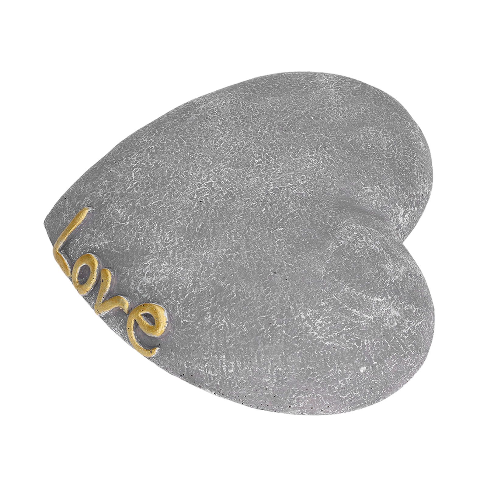 Pet Memorial Stone Heart Shaped Garden Memorial Tombstone Resin Dog Cat view 4