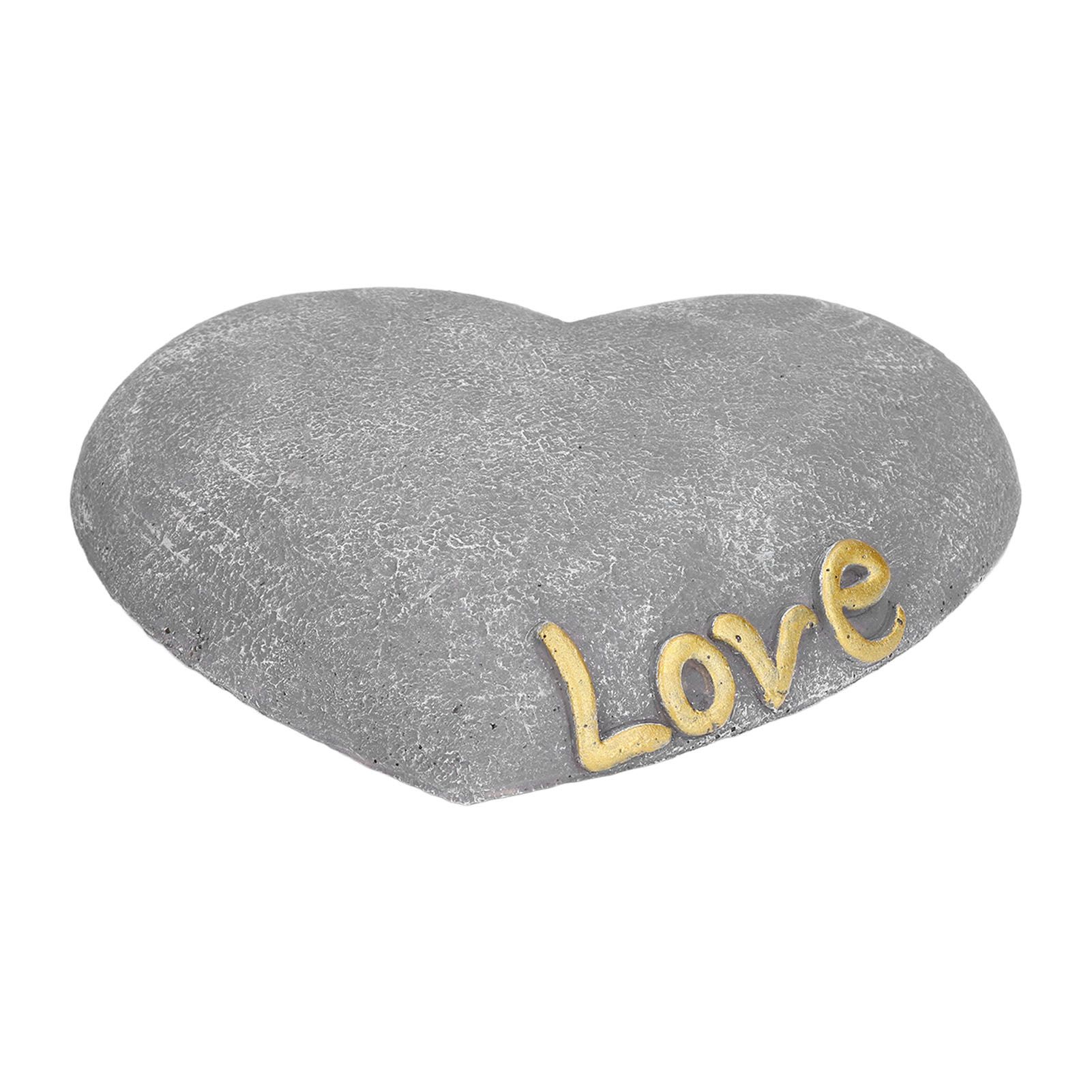 Pet Memorial Stone Heart Shaped Garden Memorial Tombstone Resin Dog Cat view 5