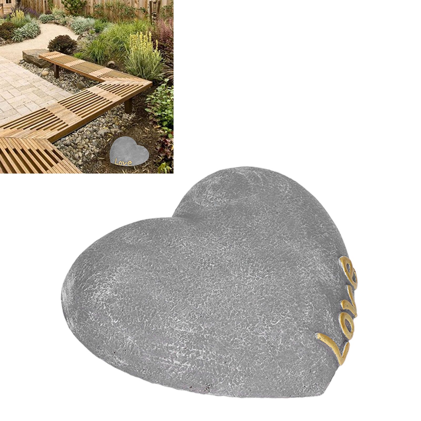 Pet Memorial Stone Heart Shaped Garden Memorial Tombstone Resin Dog Cat view 11