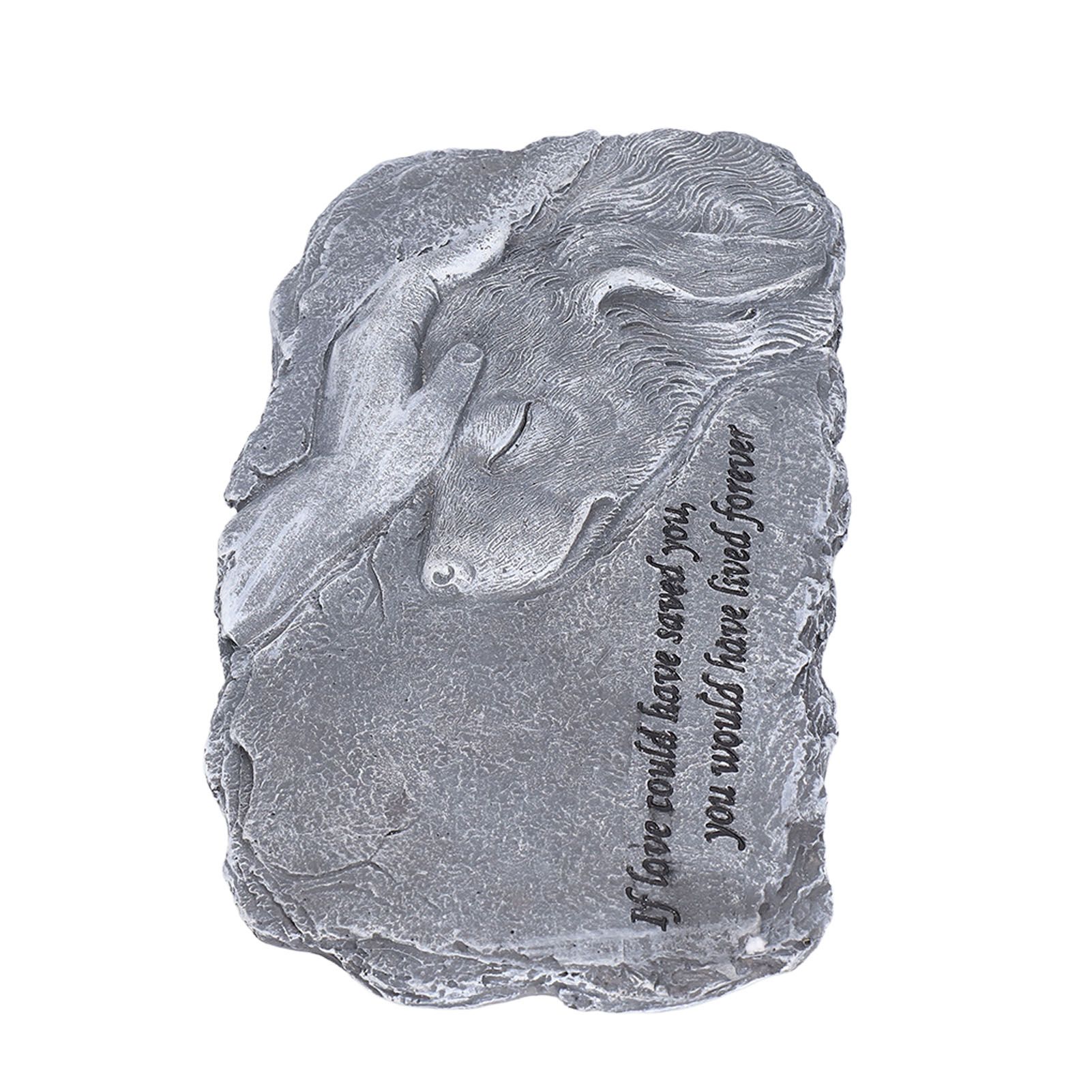 Pet Memorial Stone Garden Memorial Tombstone Resin Dog Cat Gravestone for Lawn view 2