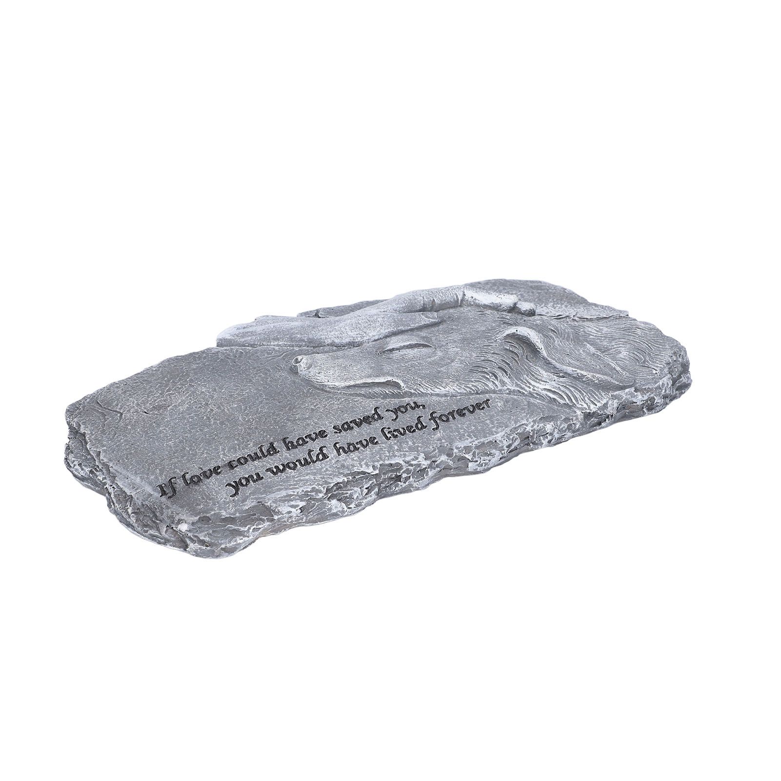 Pet Memorial Stone Garden Memorial Tombstone Resin Dog Cat Gravestone for Lawn view 3
