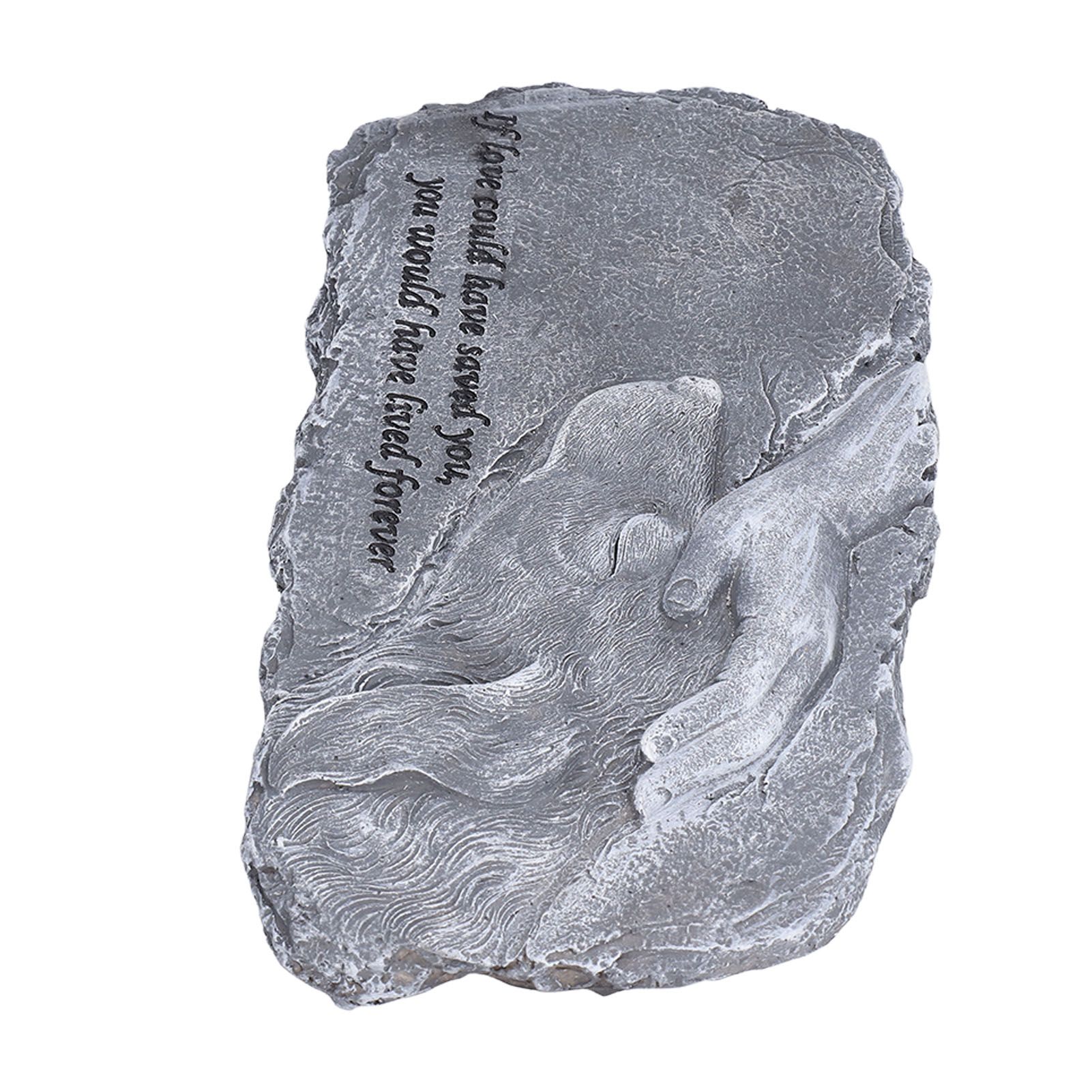 Pet Memorial Stone Garden Memorial Tombstone Resin Dog Cat Gravestone for Lawn view 5
