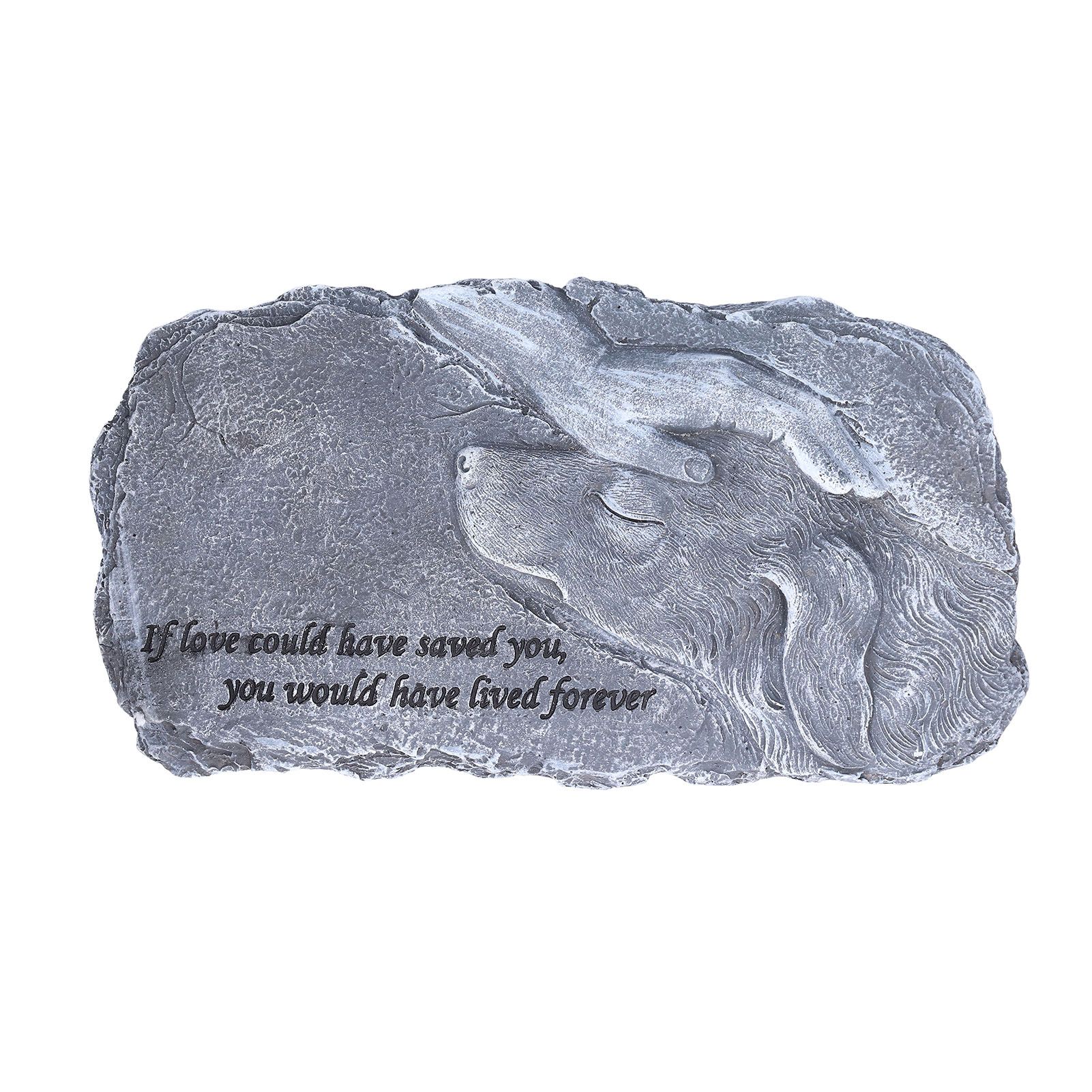 Pet Memorial Stone Garden Memorial Tombstone Resin Dog Cat Gravestone for Lawn view 6
