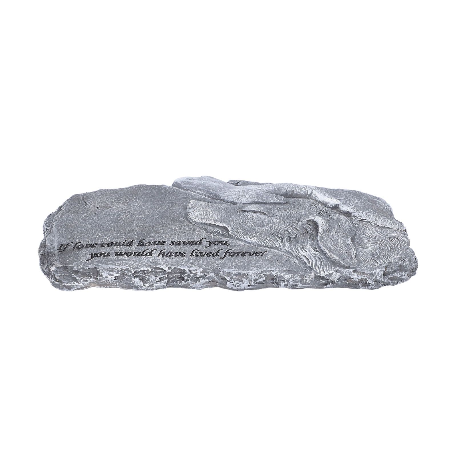Pet Memorial Stone Garden Memorial Tombstone Resin Dog Cat Gravestone for Lawn view 8