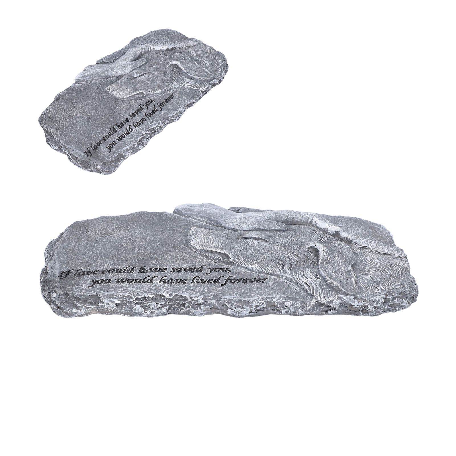 Pet Memorial Stone Garden Memorial Tombstone Resin Dog Cat Gravestone for Lawn view 9