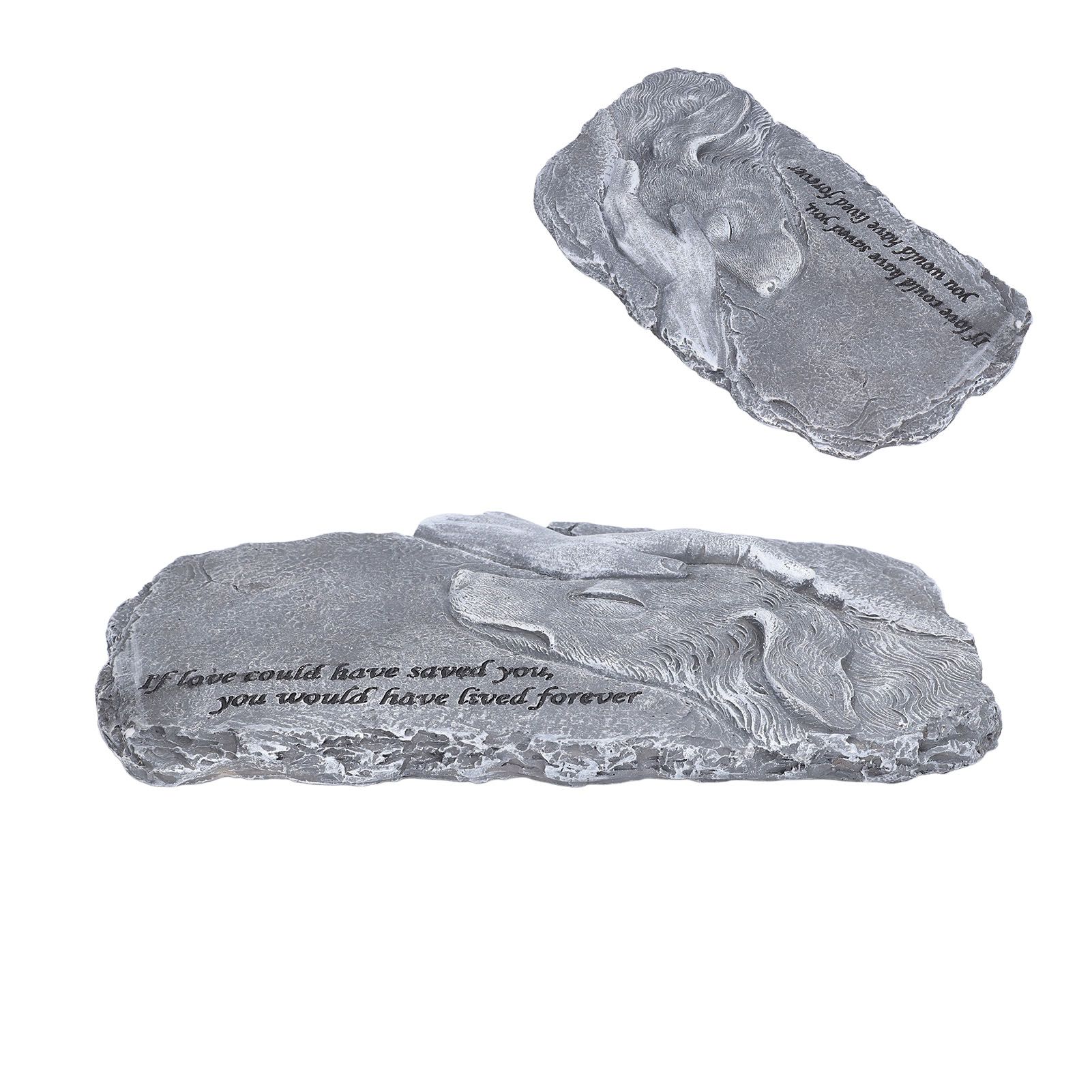 Pet Memorial Stone Garden Memorial Tombstone Resin Dog Cat Gravestone for Lawn view 10