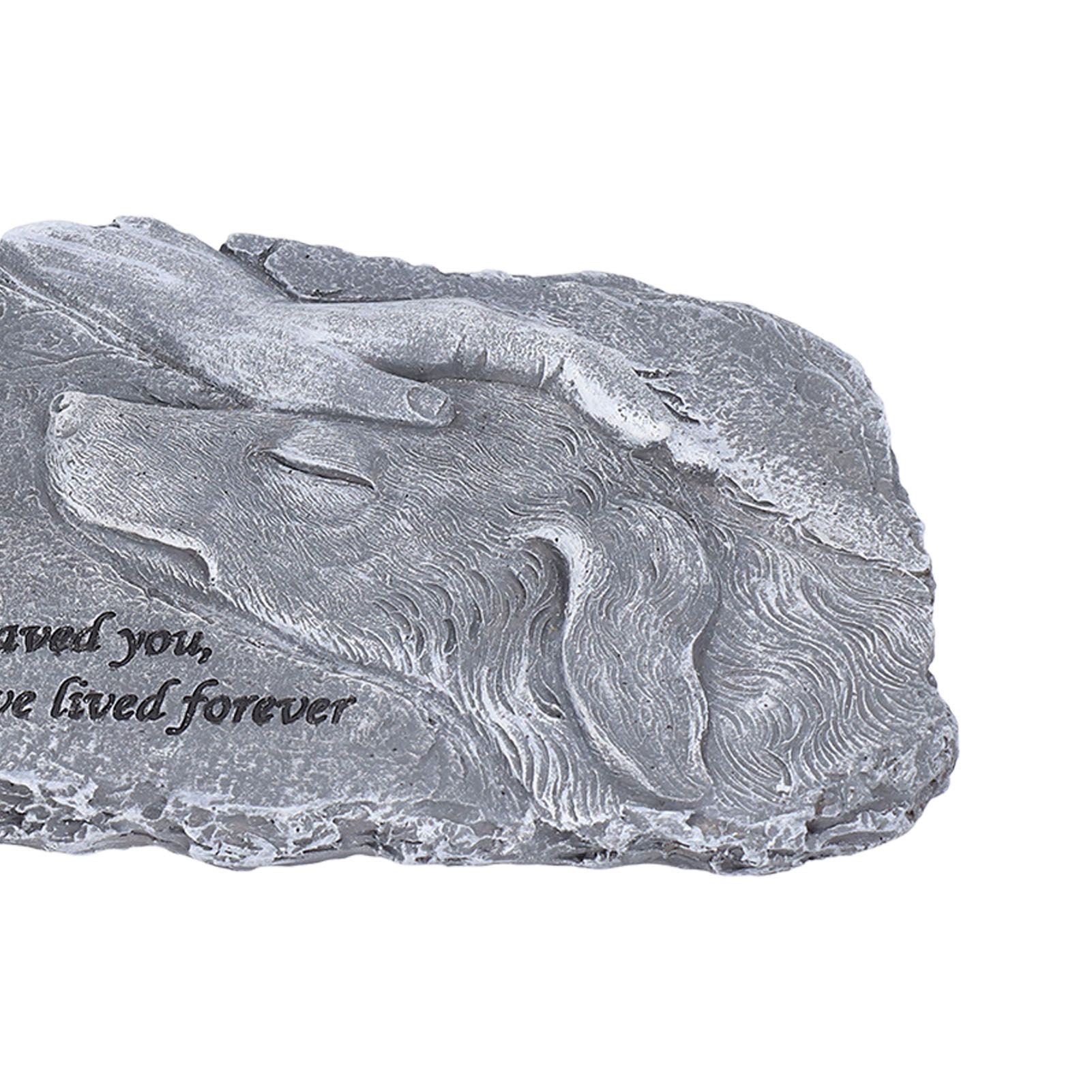 Pet Memorial Stone Garden Memorial Tombstone Resin Dog Cat Gravestone for Lawn view 13