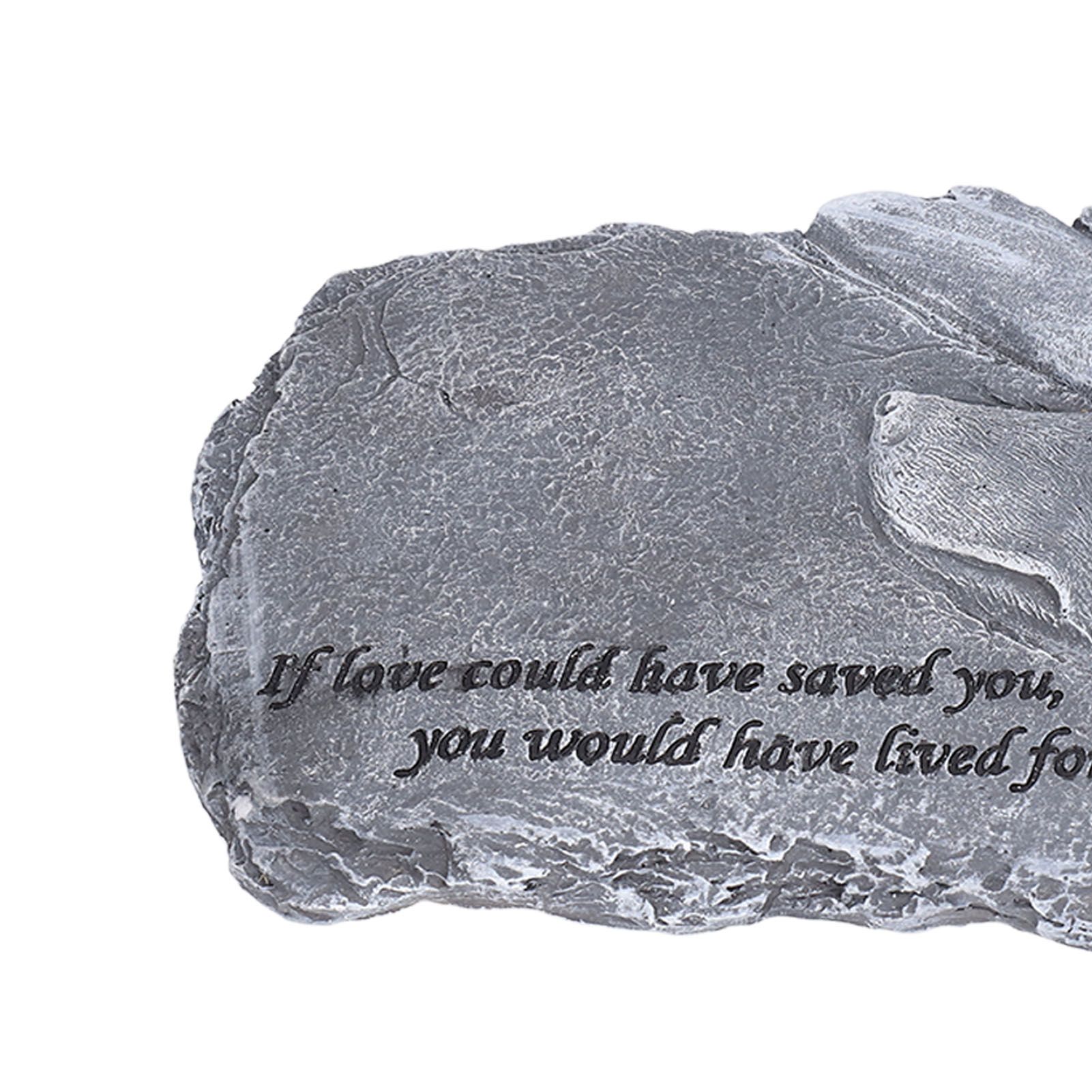 Pet Memorial Stone Garden Memorial Tombstone Resin Dog Cat Gravestone for Lawn view 14