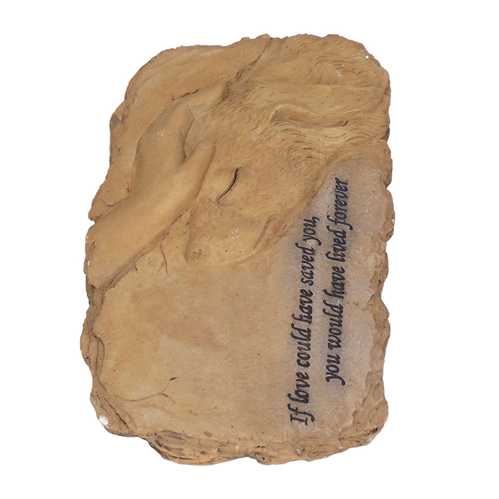 Pet Memorial Stone Garden Memorial Tombstone Resin Dog Cat Gravestone for Lawn view 6