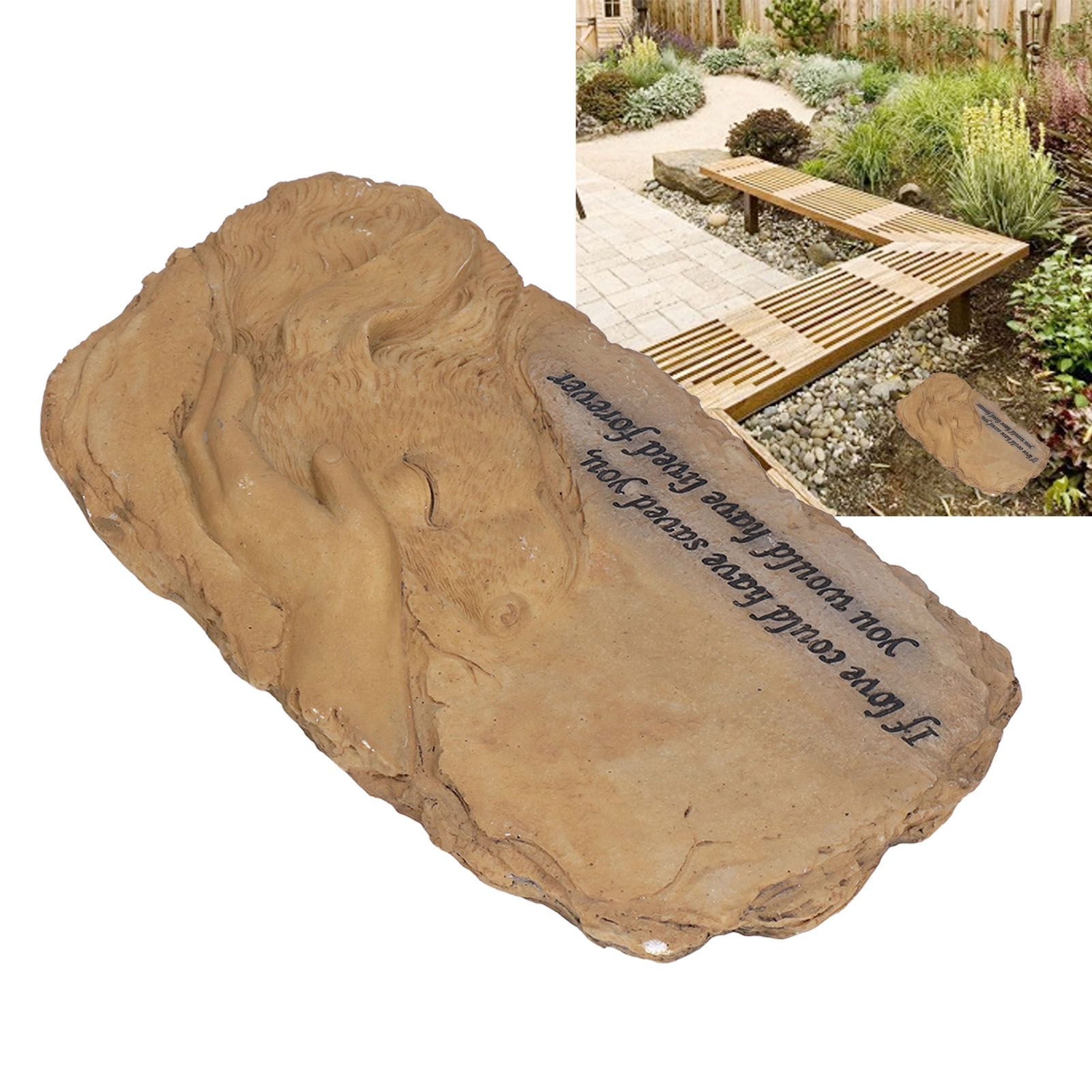 Pet Memorial Stone Garden Memorial Tombstone Resin Dog Cat Gravestone for Lawn view 12